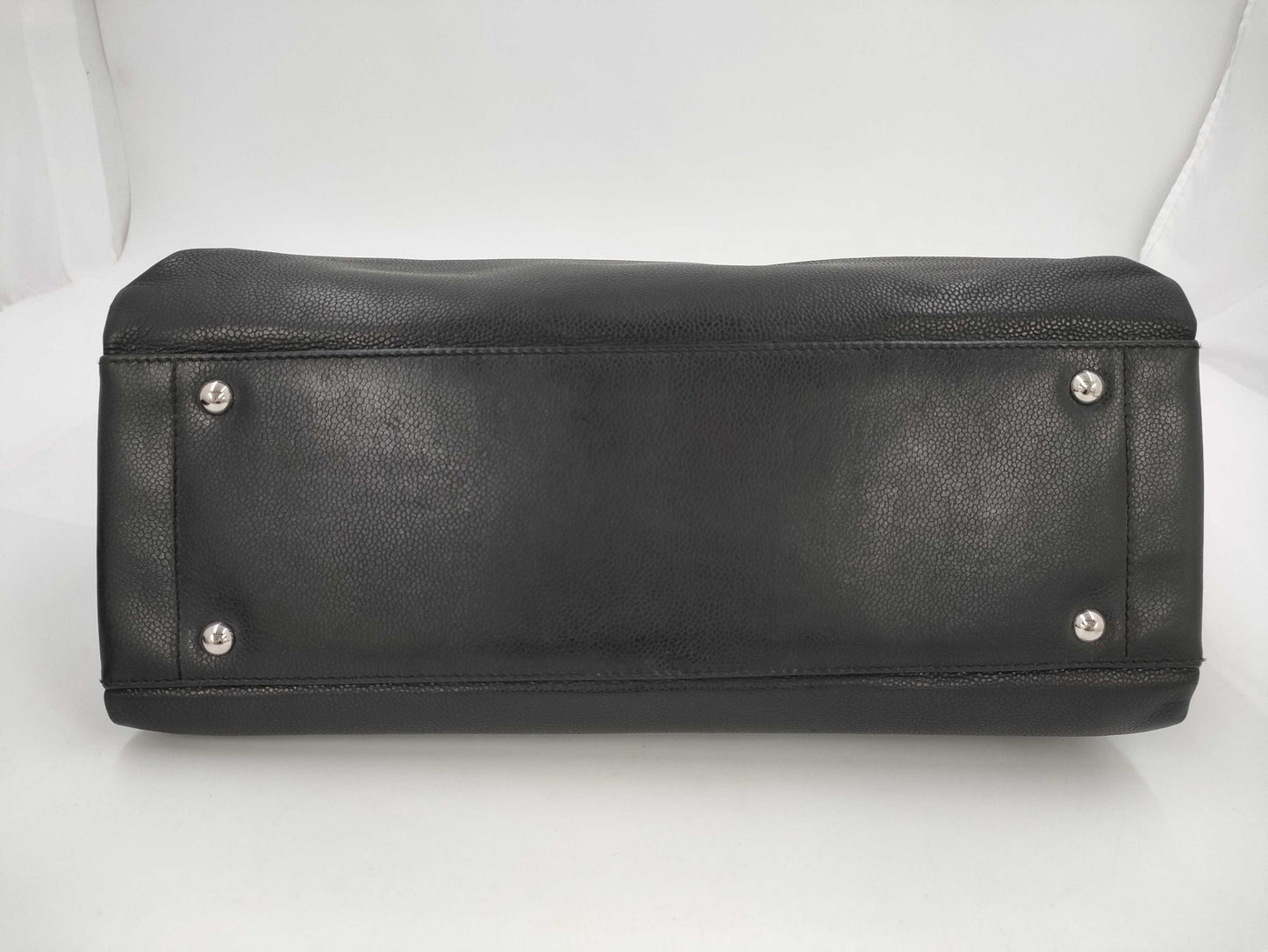 CHANEL Caviar Tote Bag, Black with Silver Hardware