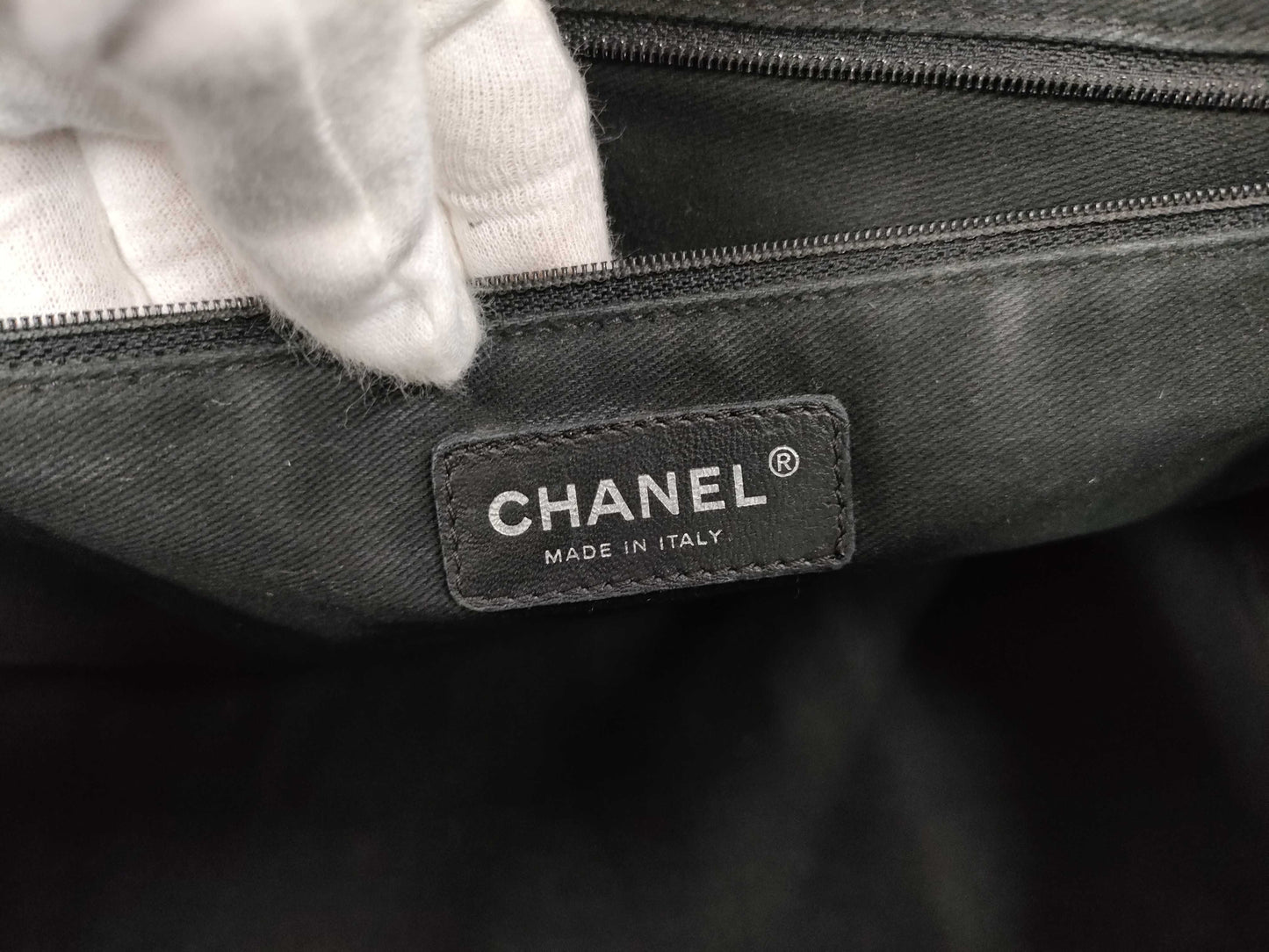 CHANEL Caviar Tote Bag, Black with Silver Hardware