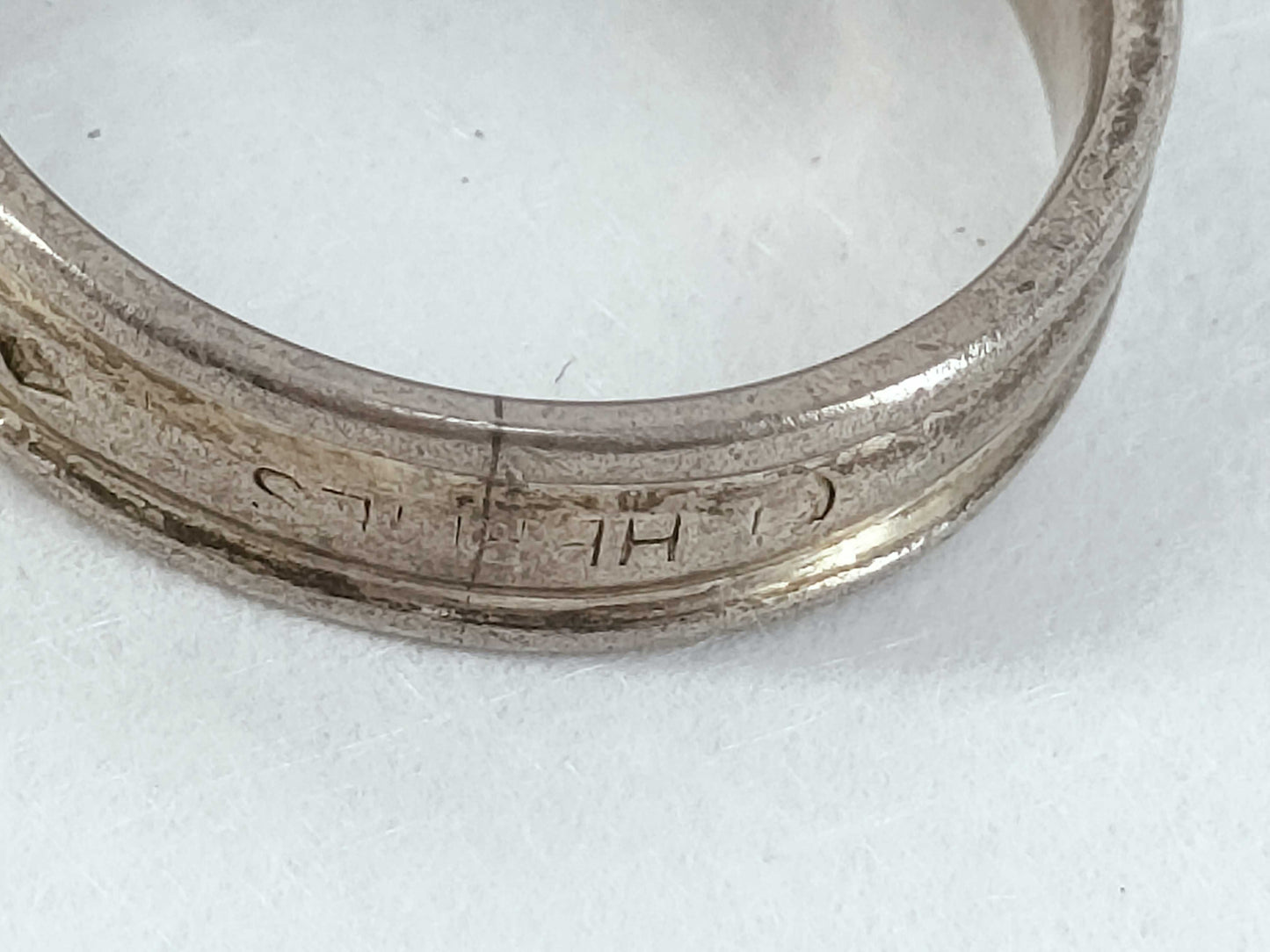 HERMES SV925 Ring, Initial Engraving, 3.8g