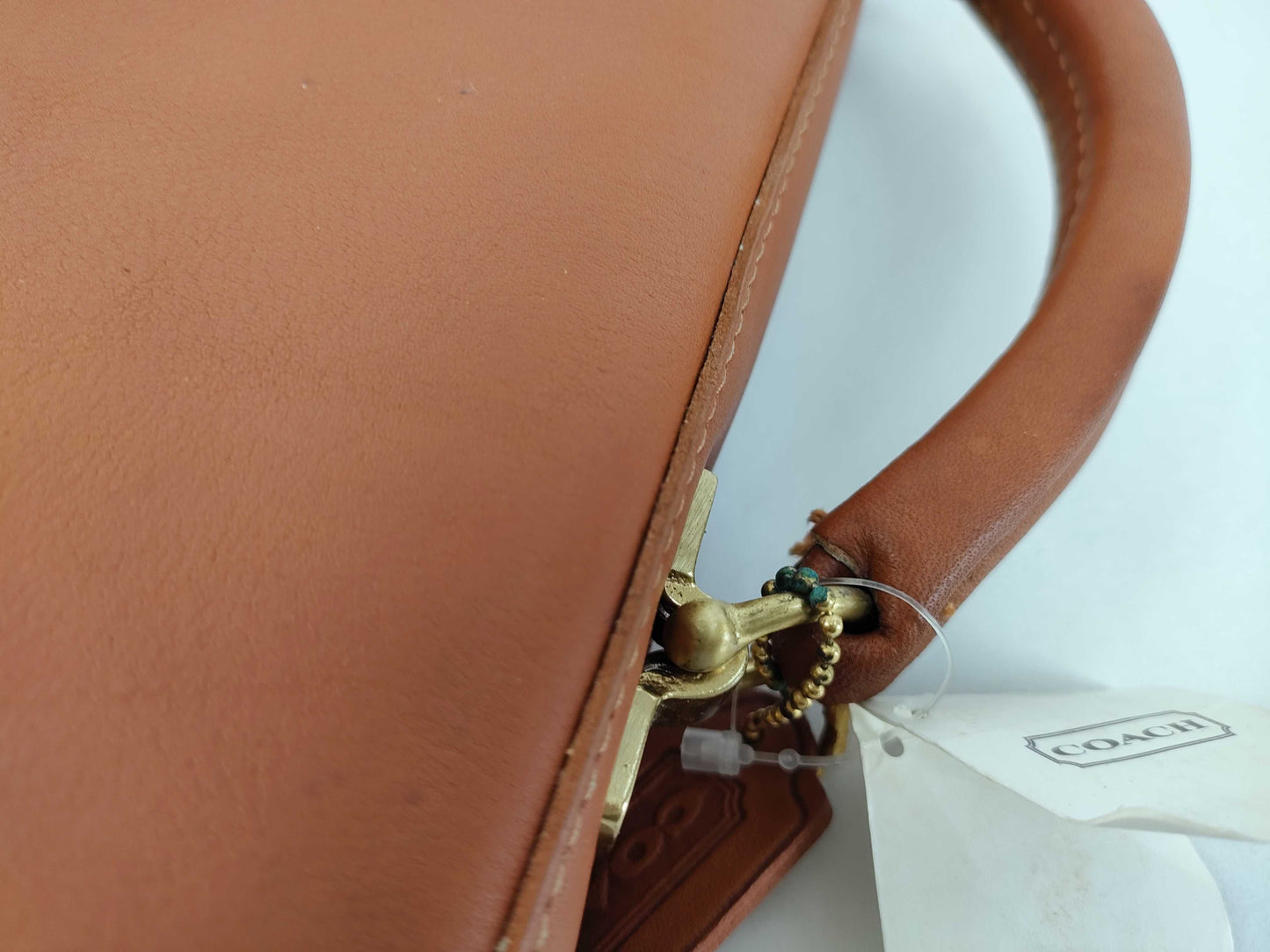 COACH Coach Business Bag Calfskin Brown x Gold Business Bag