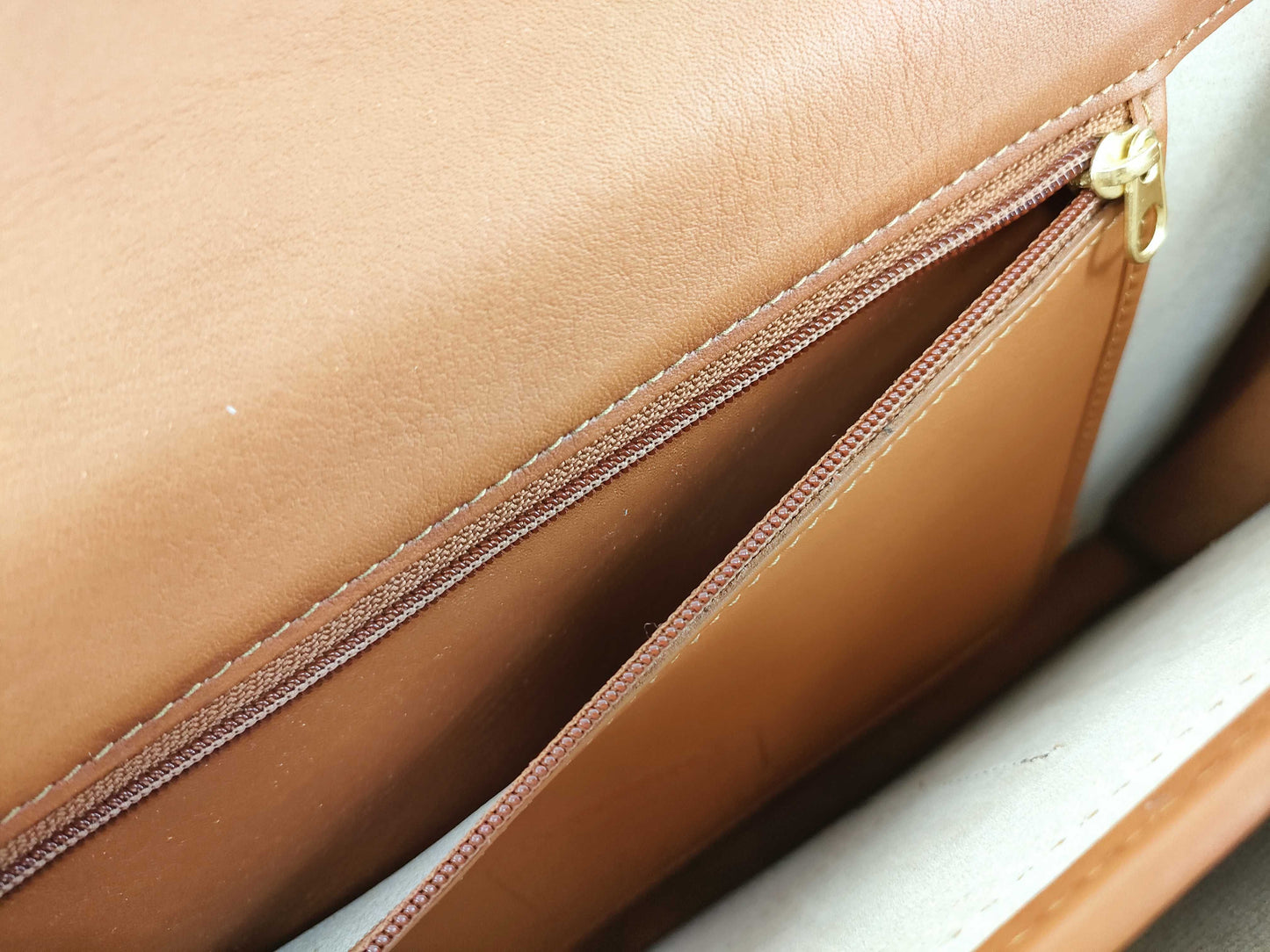 COACH Coach Business Bag Calfskin Brown x Gold Business Bag