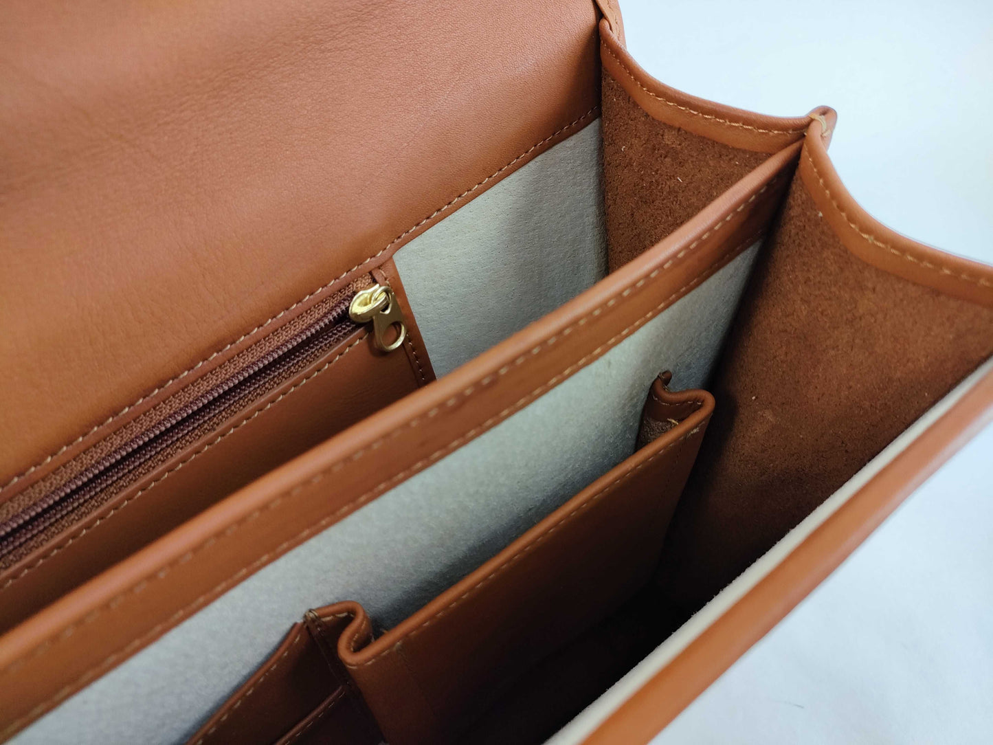 COACH Coach Business Bag Calfskin Brown x Gold Business Bag