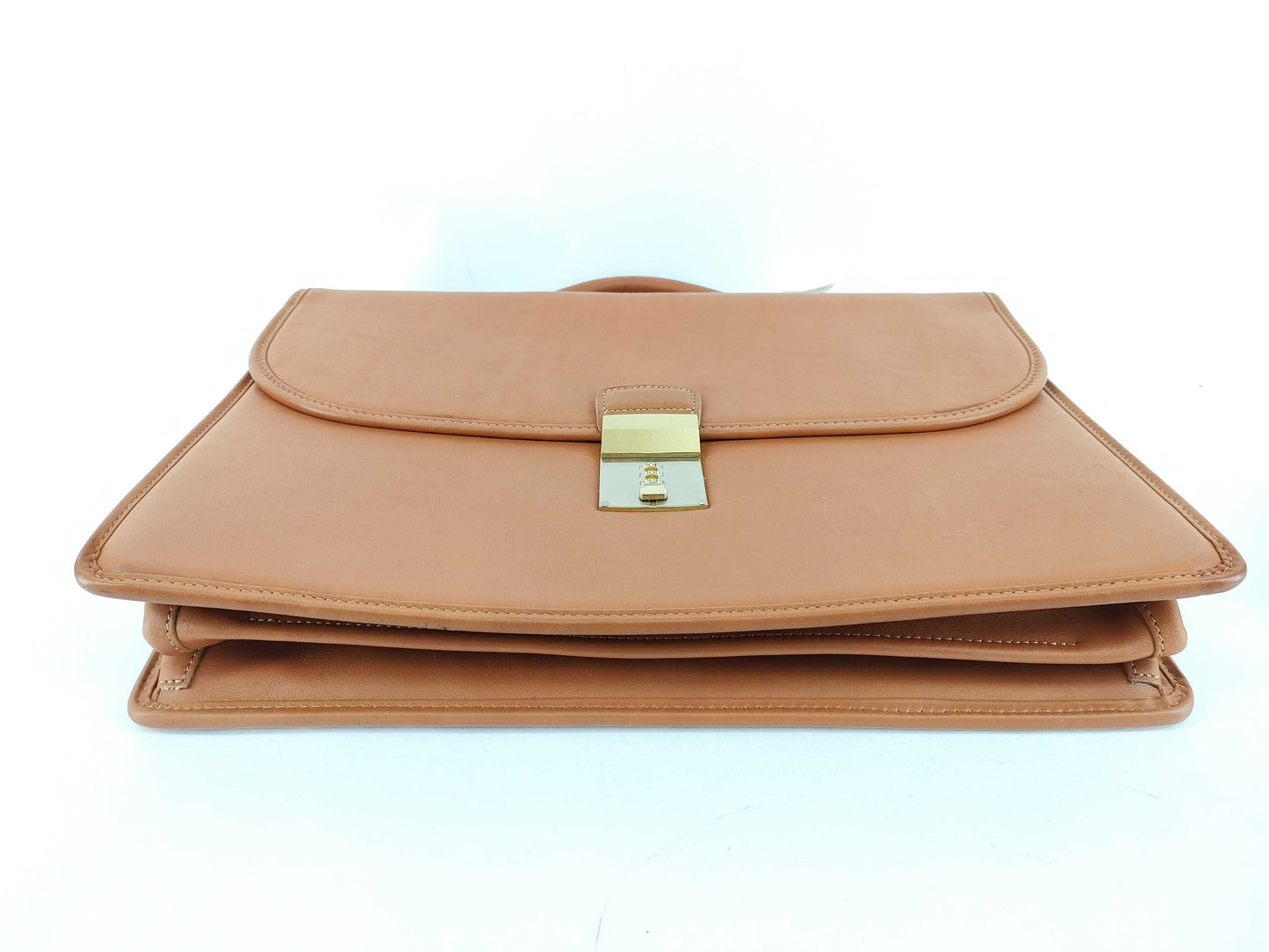 COACH Coach Business Bag Calfskin Brown x Gold Business Bag