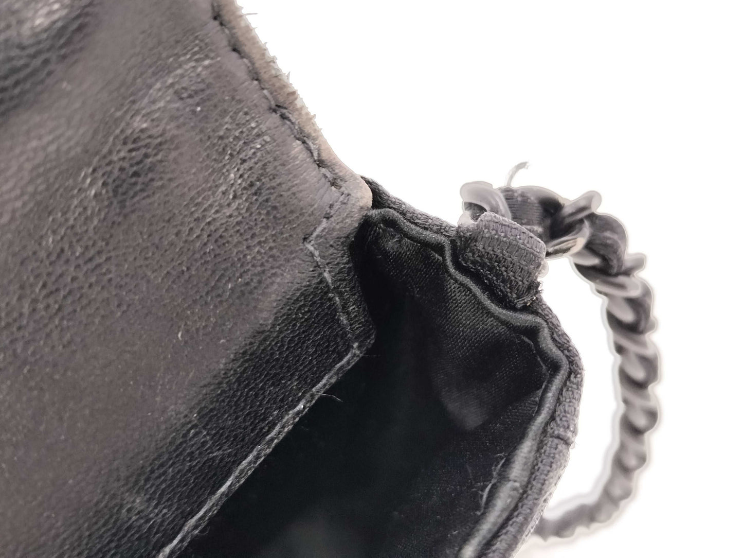 CHANEL New Travel Line East West Chain Shoulder Bag in So Black Nylon with Dust Bag and Seal