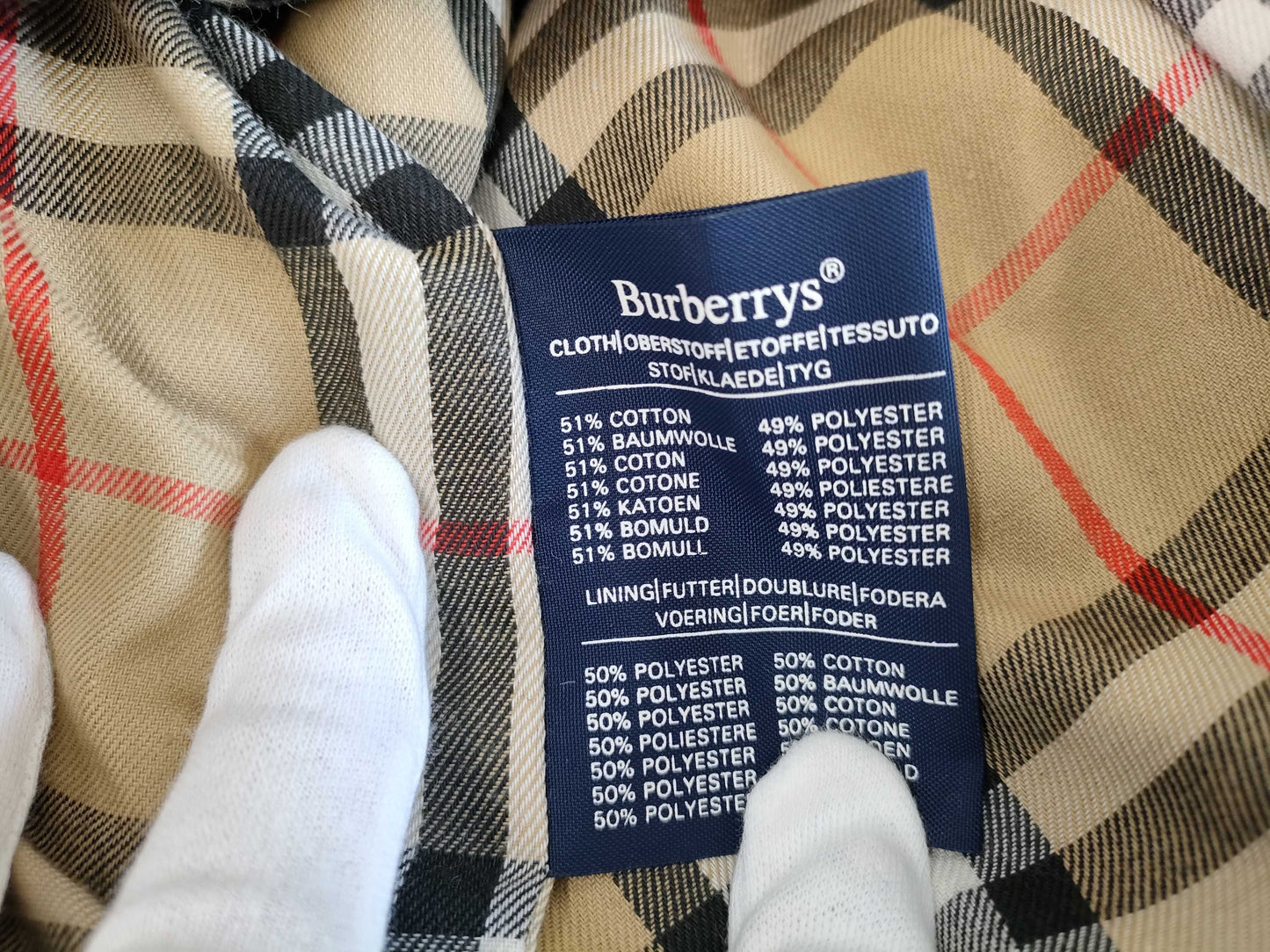 BURBERRY Trench Coat Liner Size B91A Coat