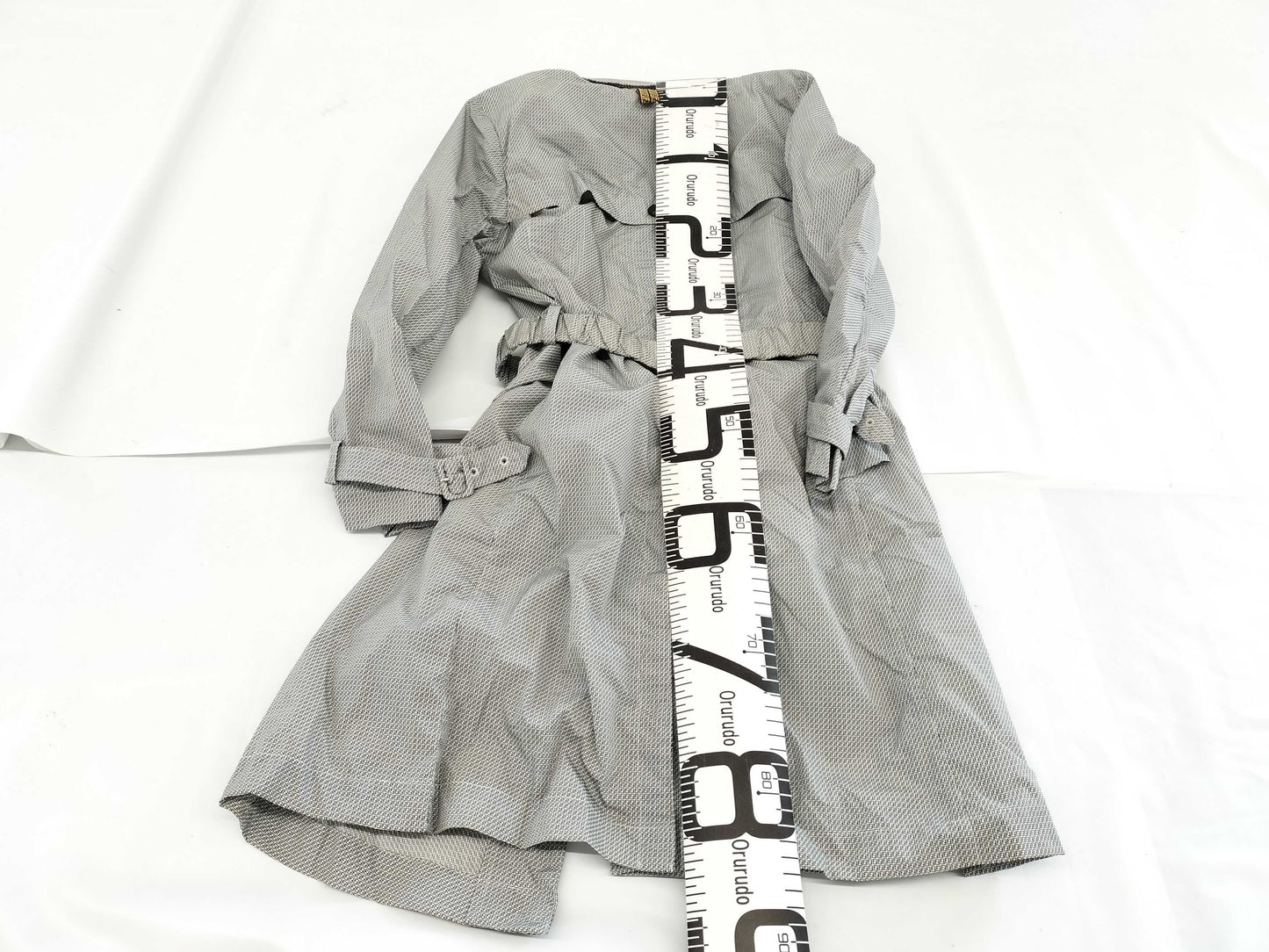 FENDI Zucca FF Coat with Belt, Size 38