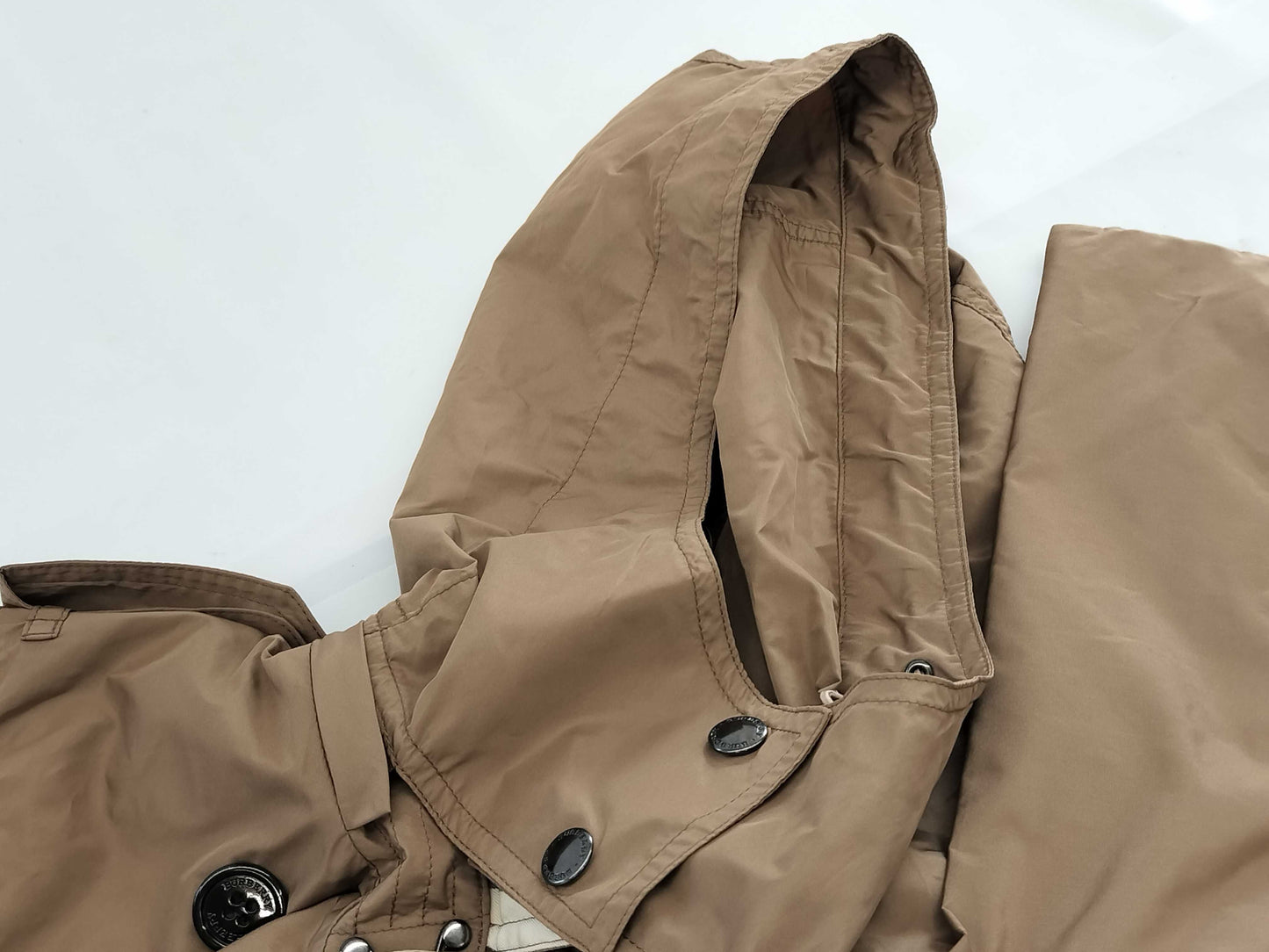 BURBERRY BURBERRYLONDON Spring Coat with Drawstring Bag, Nylon, Size 38