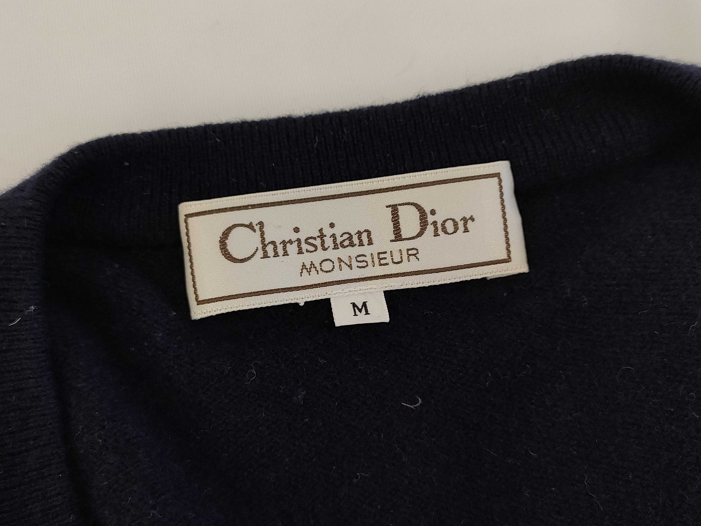 Dior Christian Dior Argyle Knit M Top