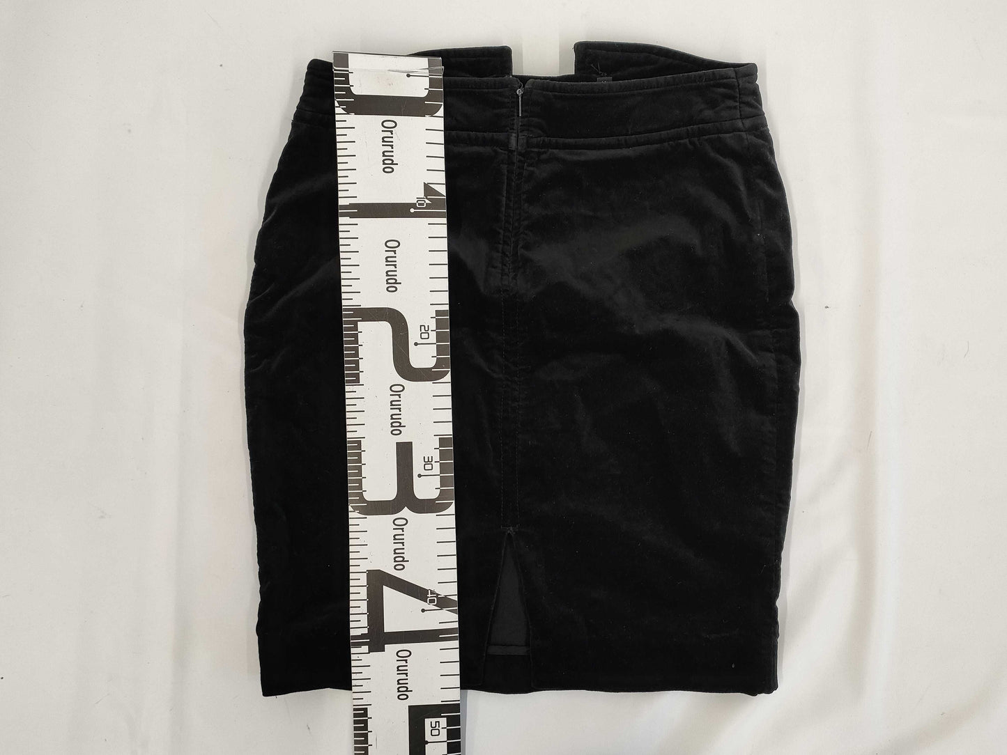 GUCCI Velvet Skirt with Gold Hardware, Black
