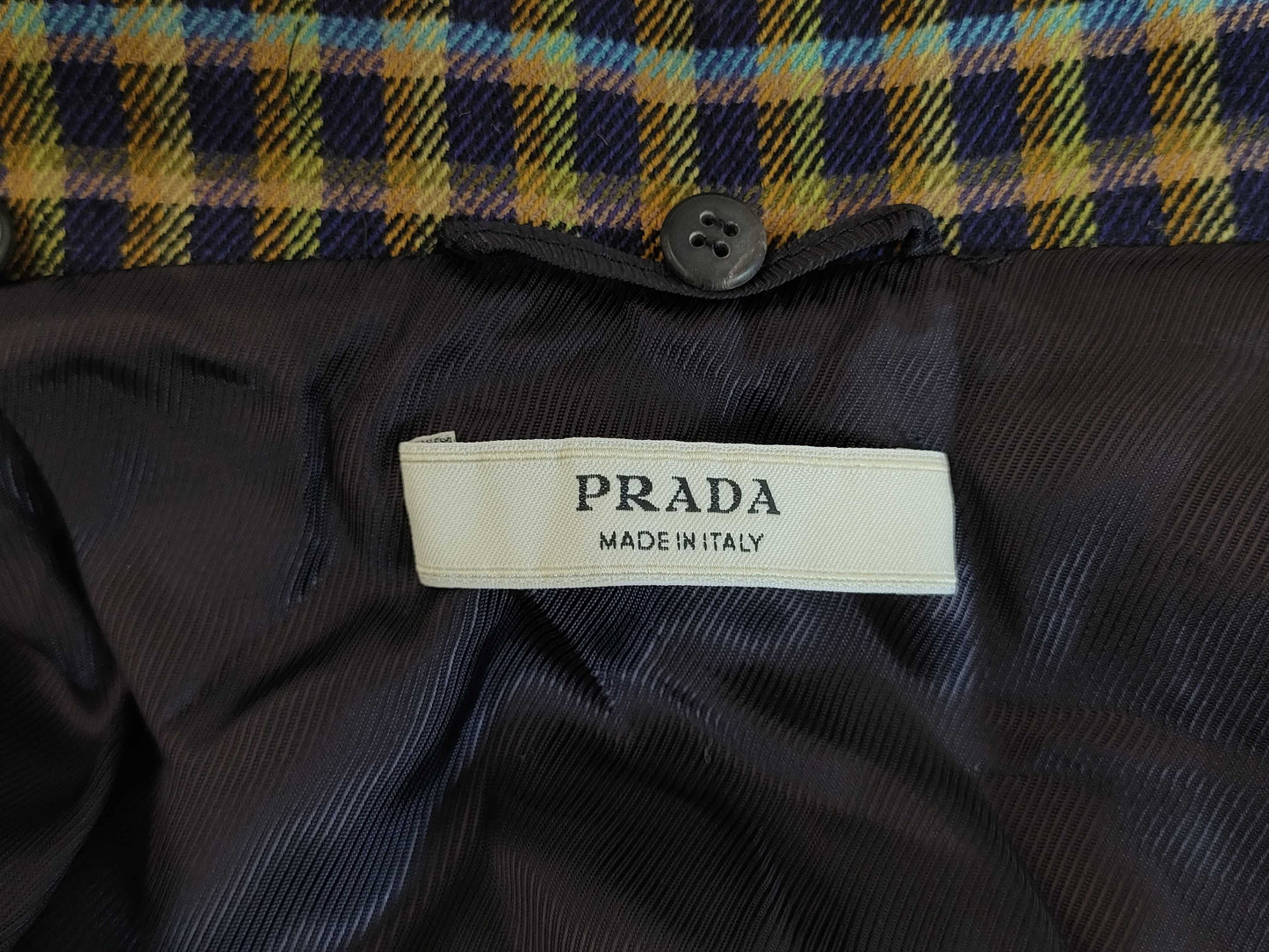 PRADA Wool Coat with Beaded Stones, Size 40