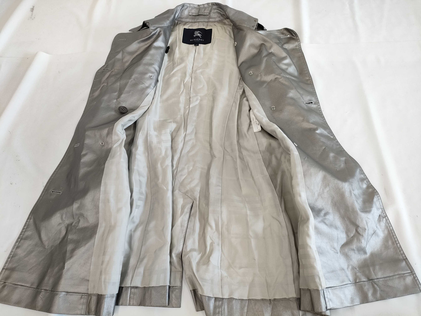 BURBERRY BURBERRYLONDON Trench Coat Silver Size 40 Coat
