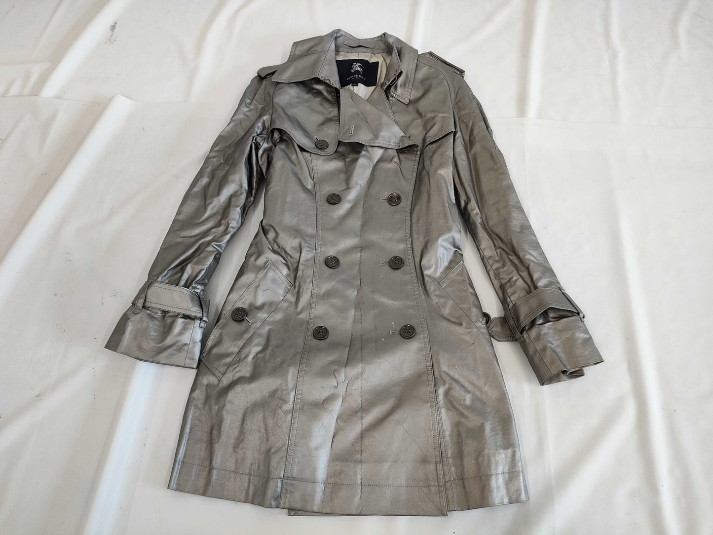 BURBERRY BURBERRYLONDON Trench Coat Silver Size 40 Coat