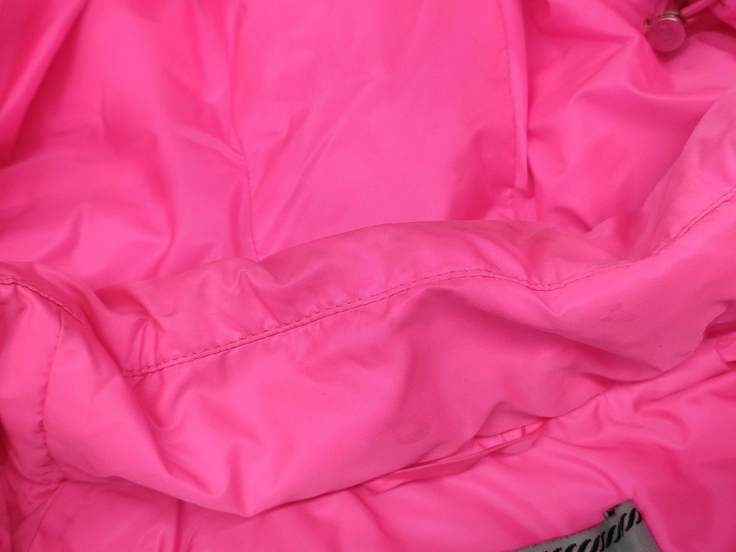 PRADA Triangle Logo Down Jacket, Pink, Recent Model