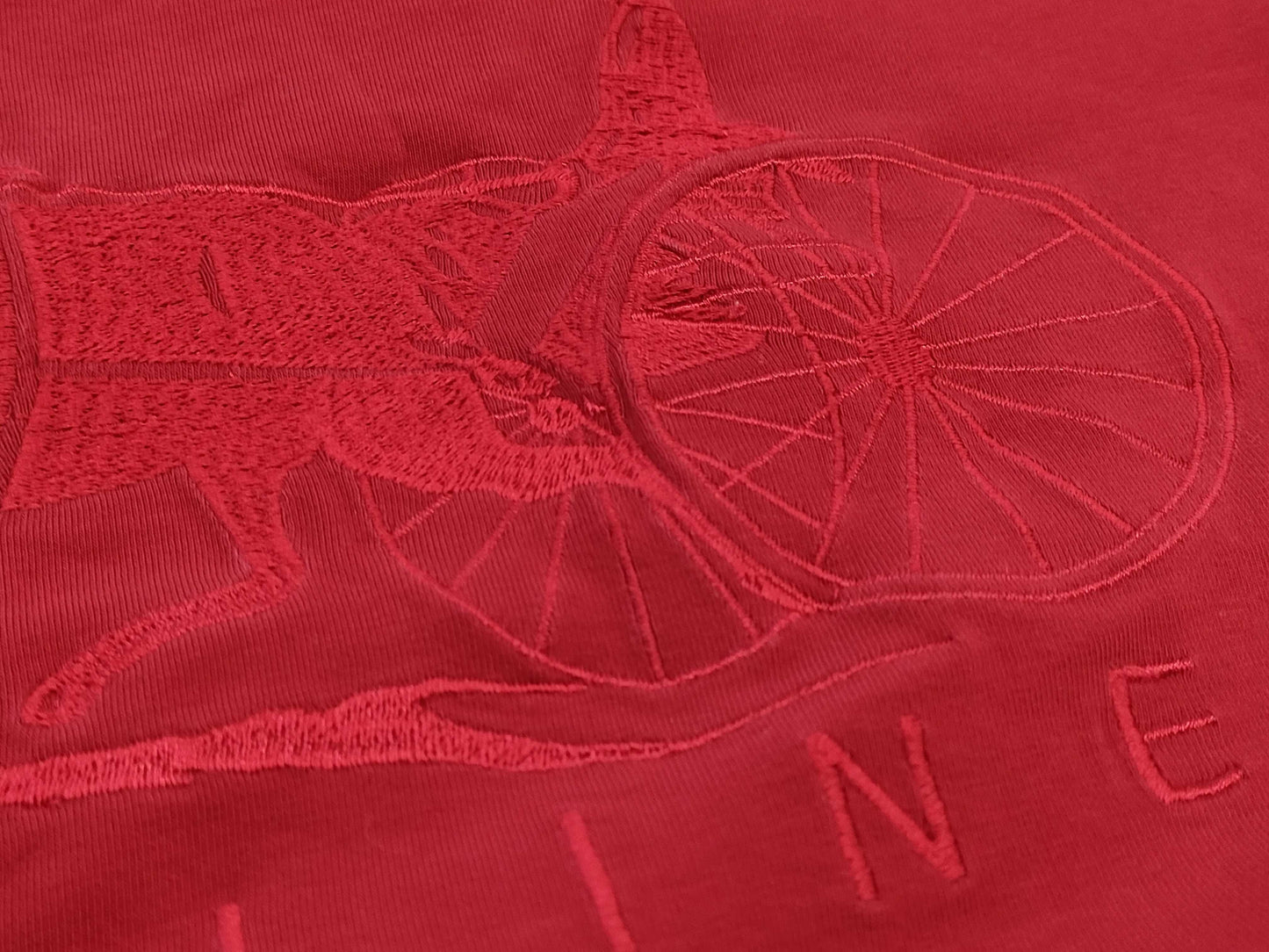 CELINE Sulky Carriage Embroidered T-Shirt