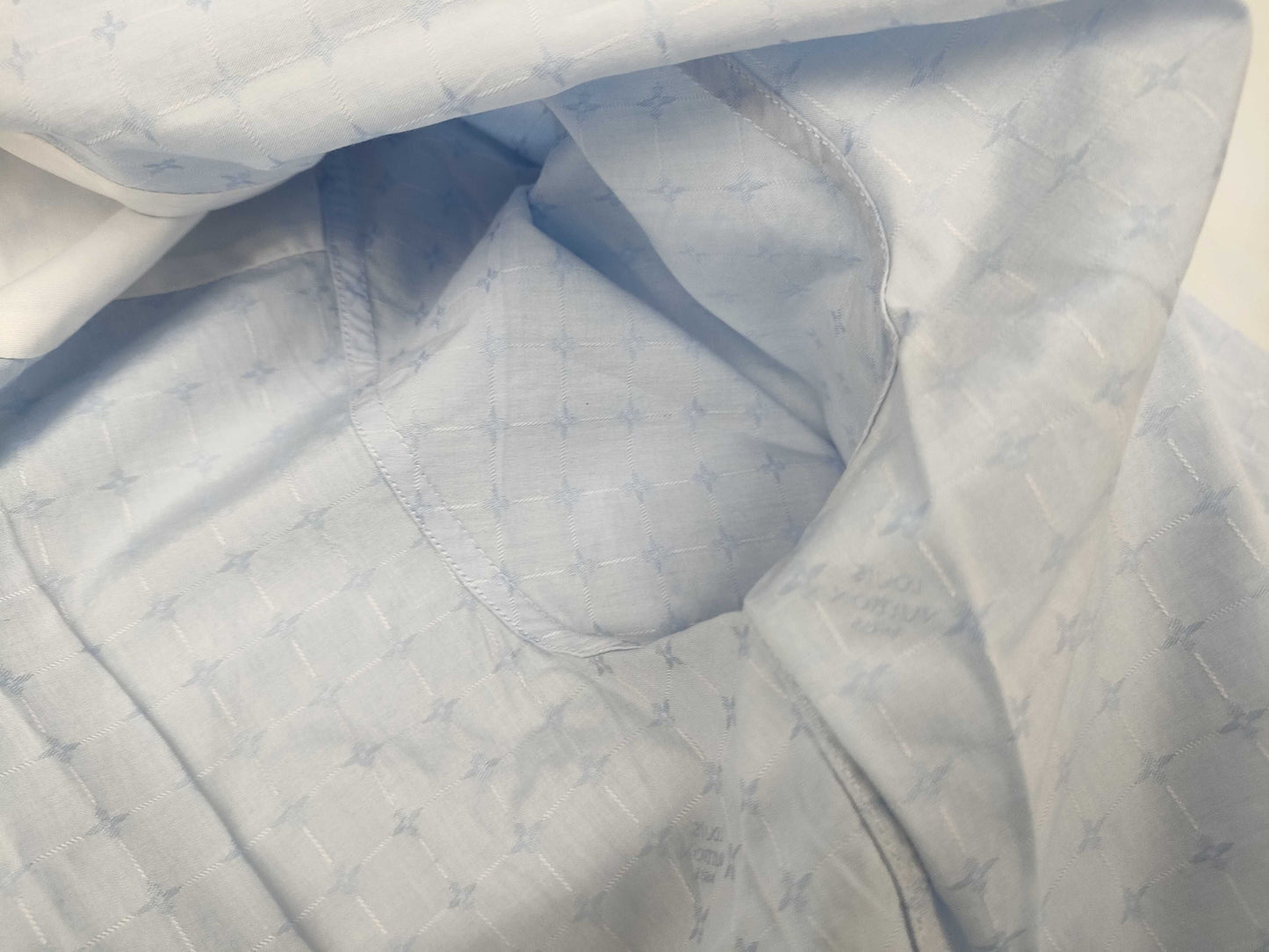 LOUIS VUITTON Current Blue Tag Men's Monogram Shirt