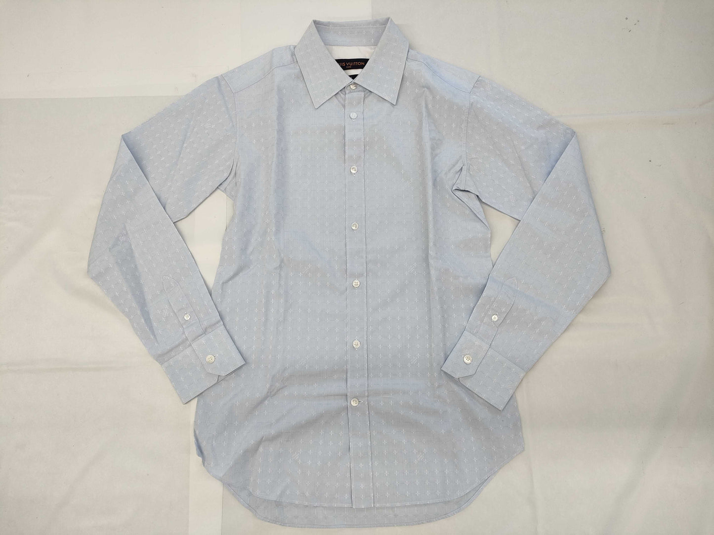 LOUIS VUITTON Current Blue Tag Men's Monogram Shirt