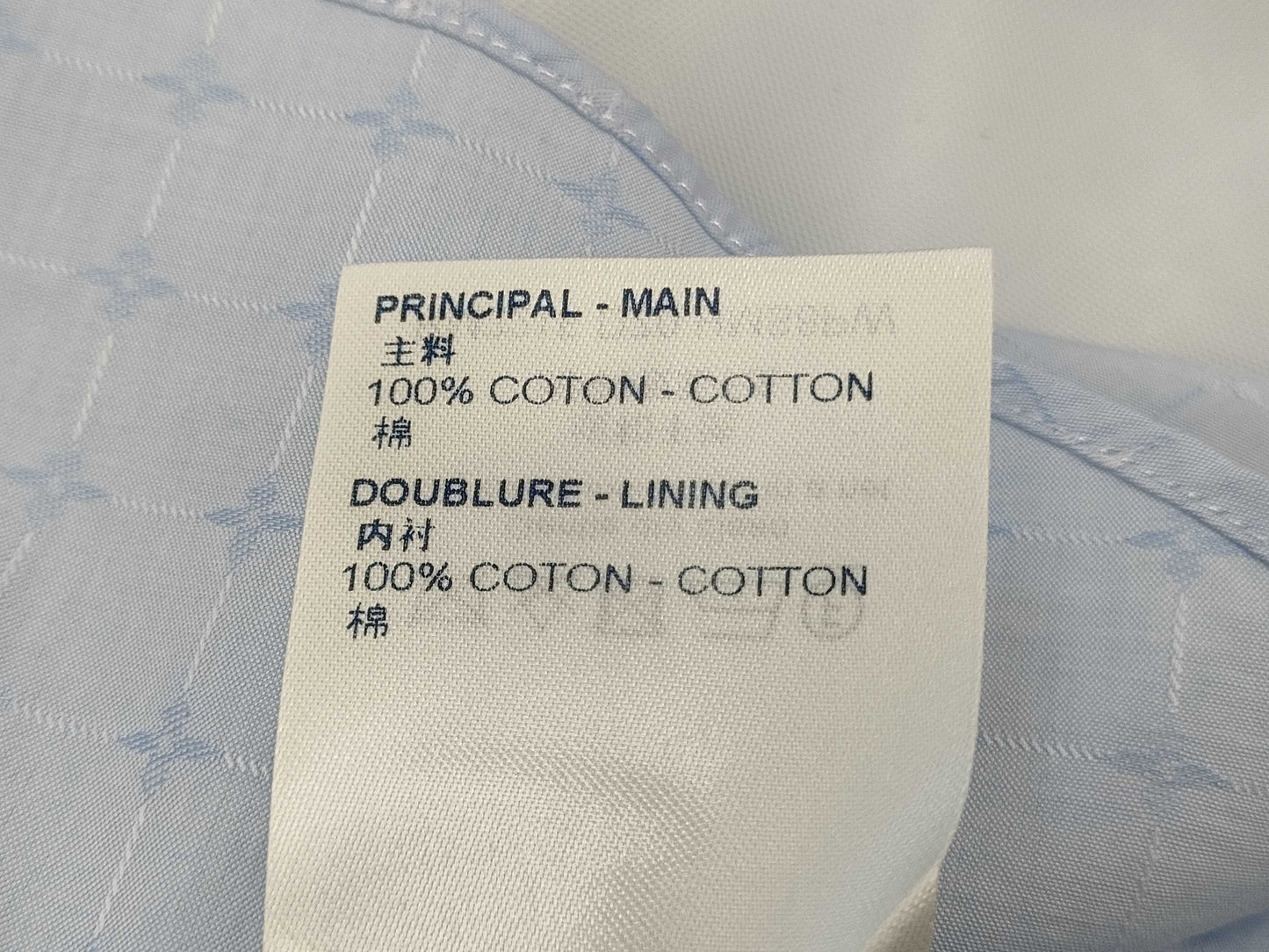 LOUIS VUITTON Current Blue Tag Men's Monogram Shirt