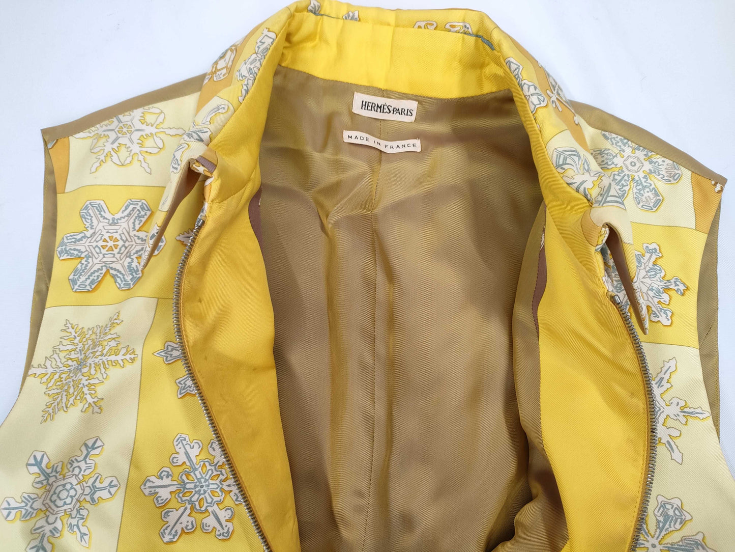 HERMES Padded Down Vest, Margiela Period, Twill Reine, Size 38