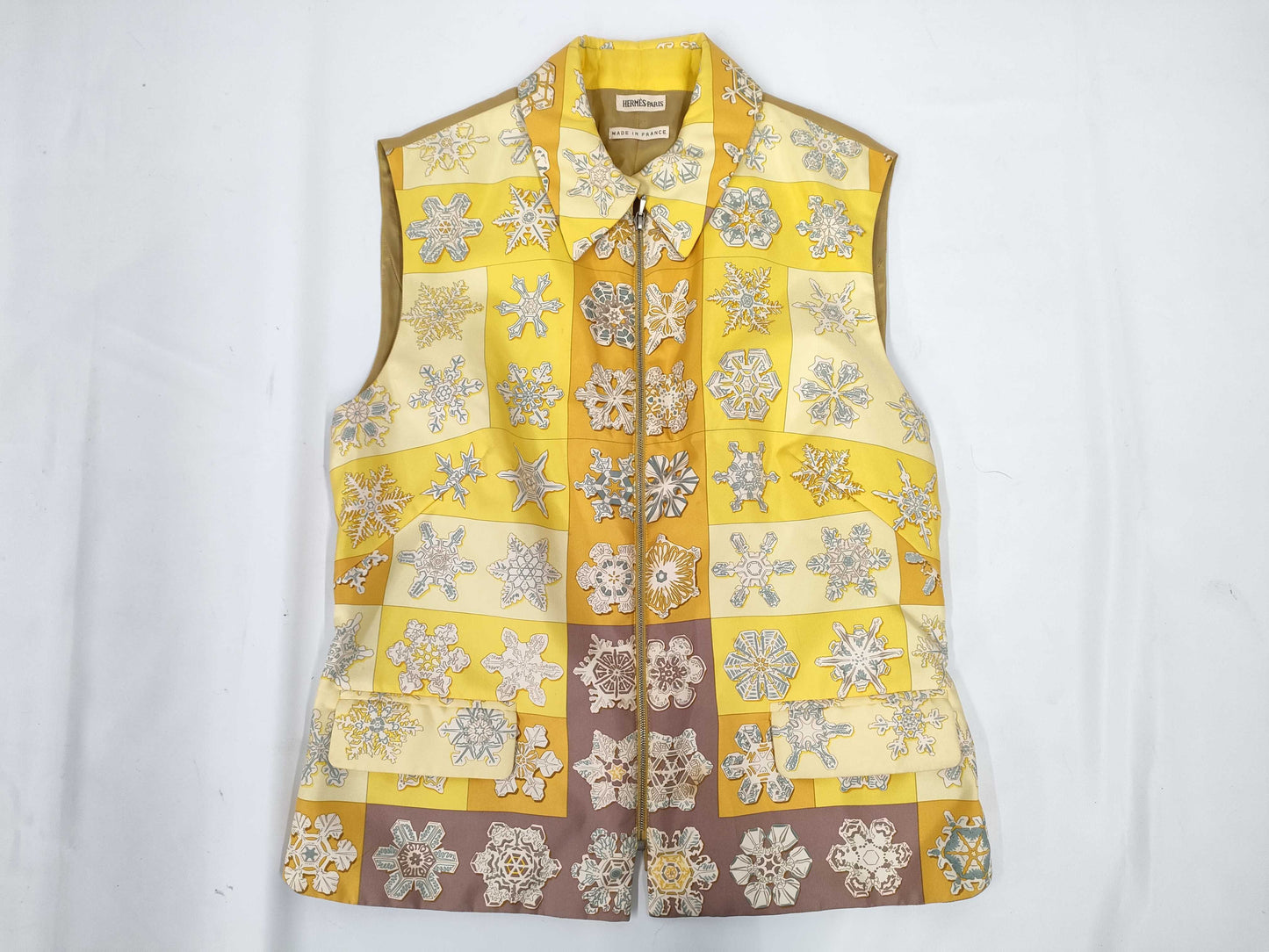 HERMES Padded Down Vest, Margiela Period, Twill Reine, Size 38
