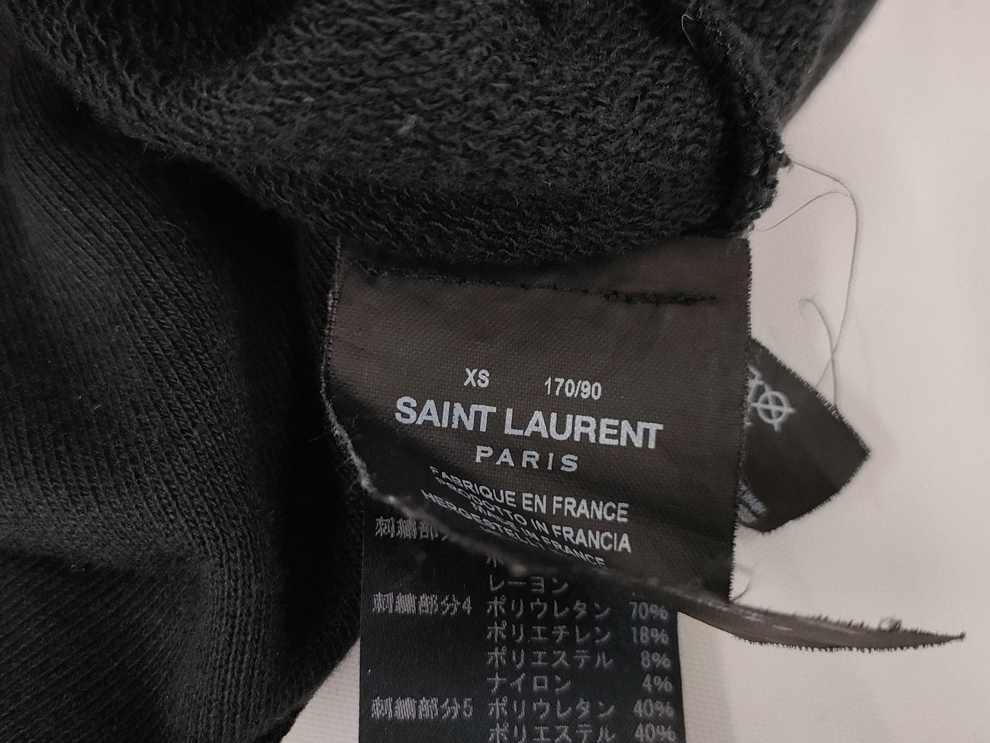 SAINT LAURENT SAINT LAURENT PARIS Shark Jewel Hoodie Zip-Up Black Size XS Top