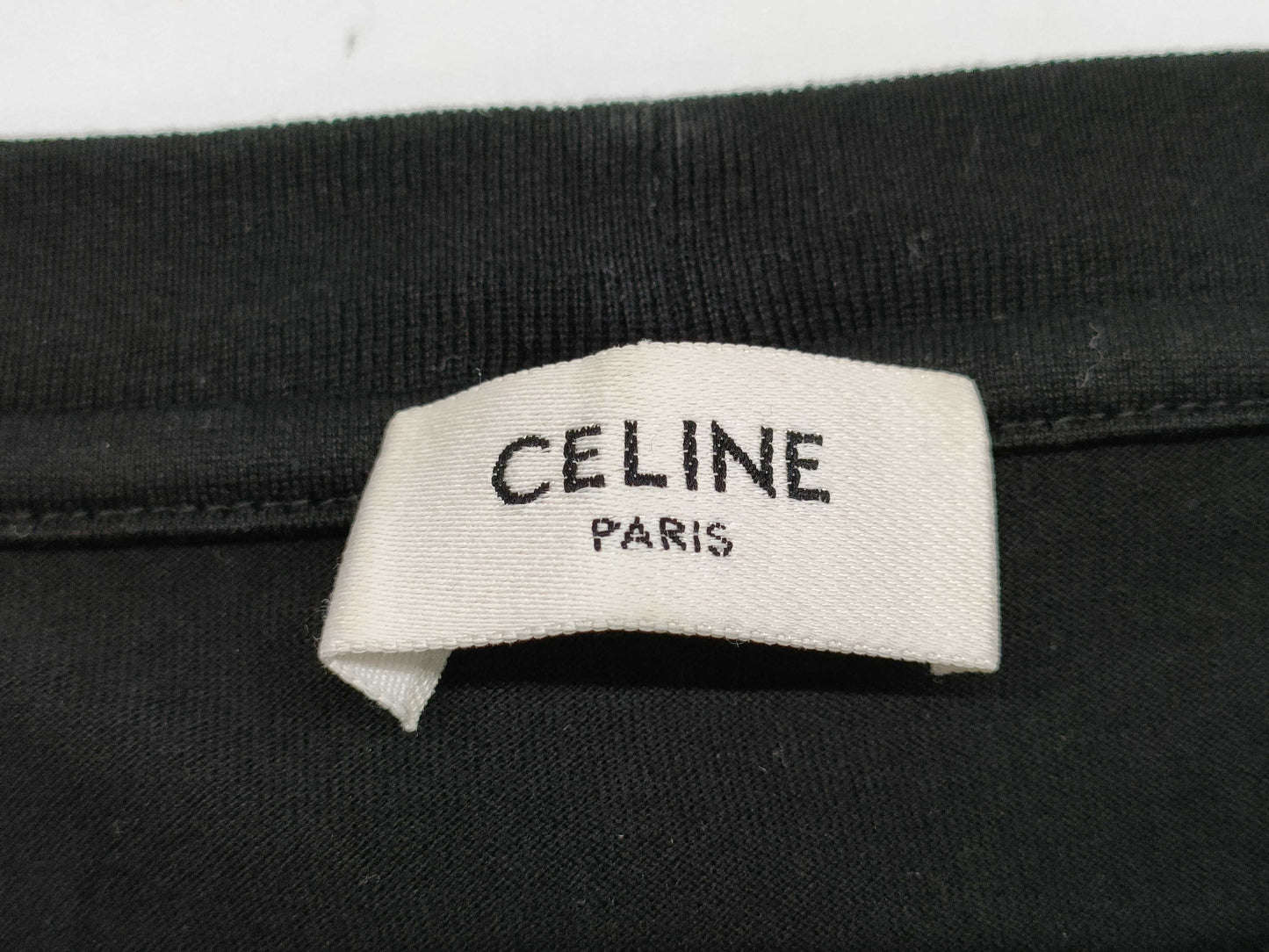 CELINE Triomphe T-shirt, black, cropped, like new