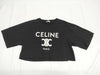 CELINE Triomphe T-shirt, black, cropped, like new