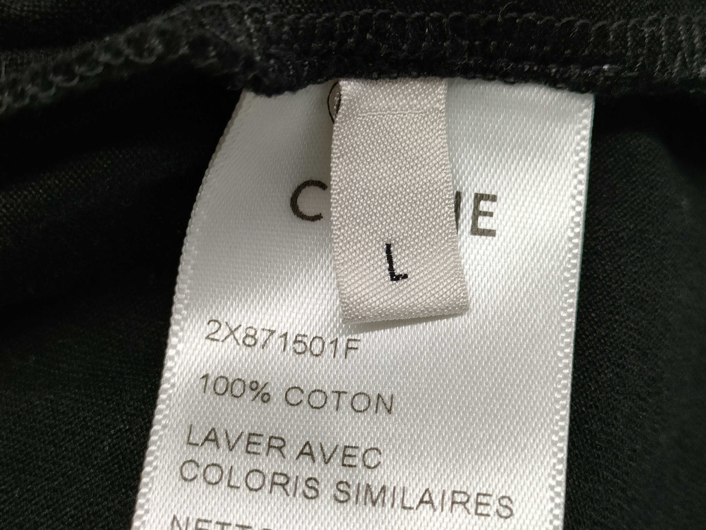 CELINE Triomphe T-shirt, black, cropped, like new