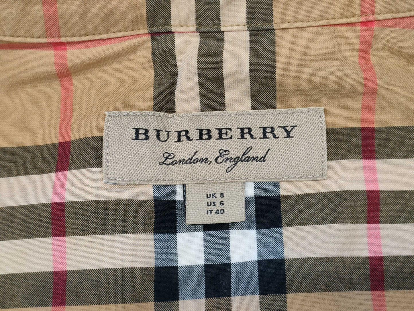 BURBERRY Nova Check Current Tag Shirt Men's Size 8 Shirt