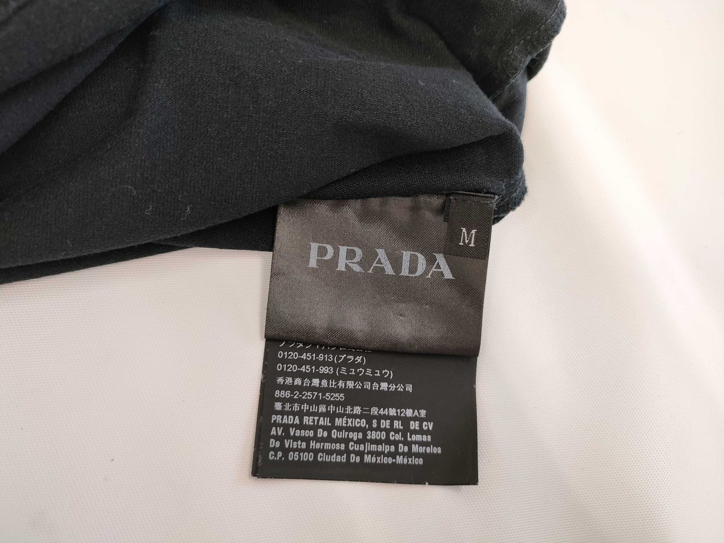 PRADA Nylon Logo T-Shirt Black