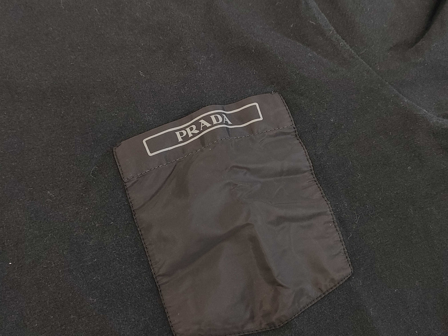 PRADA Nylon Logo T-Shirt Black