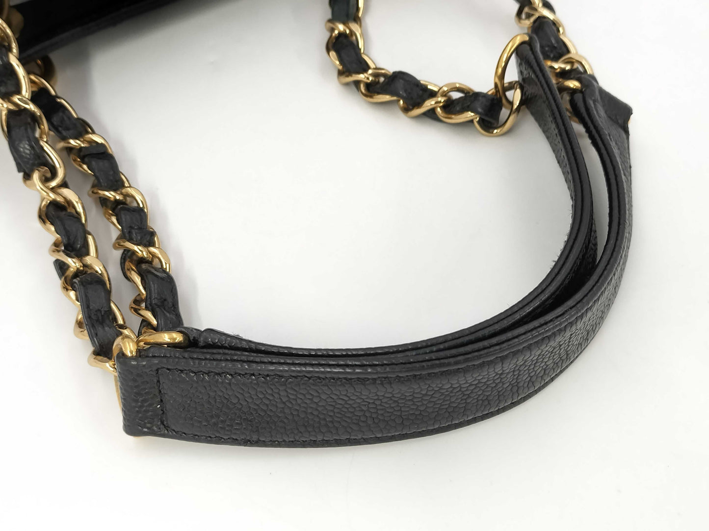 CHANEL Caviar Skin Coco Mark GST Shoulder Tote Bag