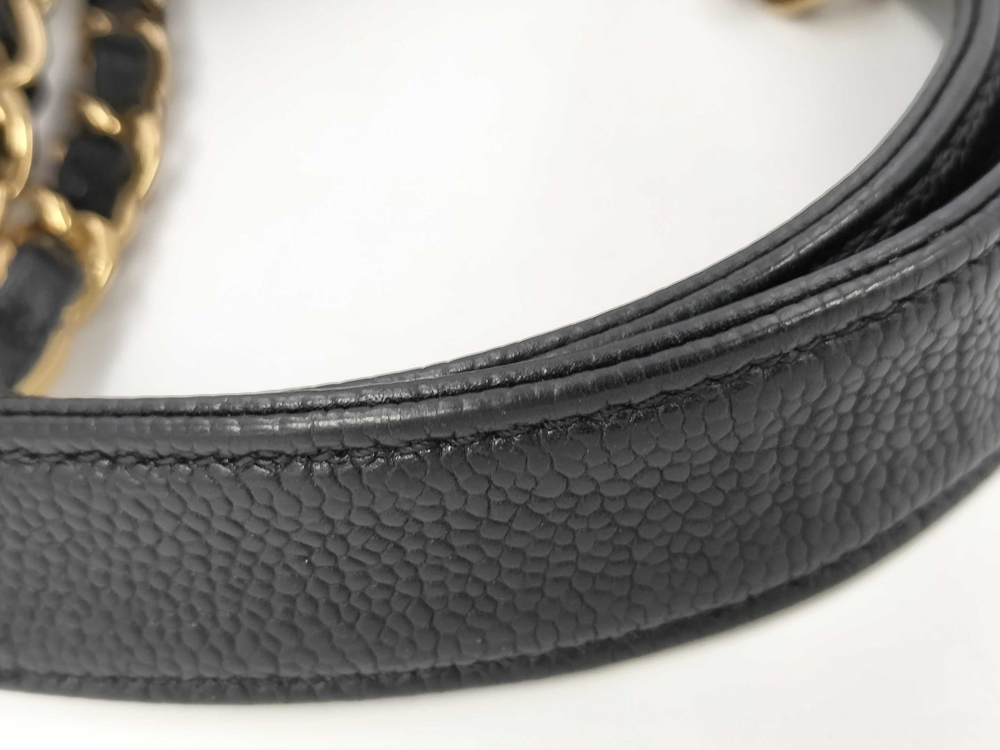 CHANEL Caviar Skin Coco Mark GST Shoulder Tote Bag