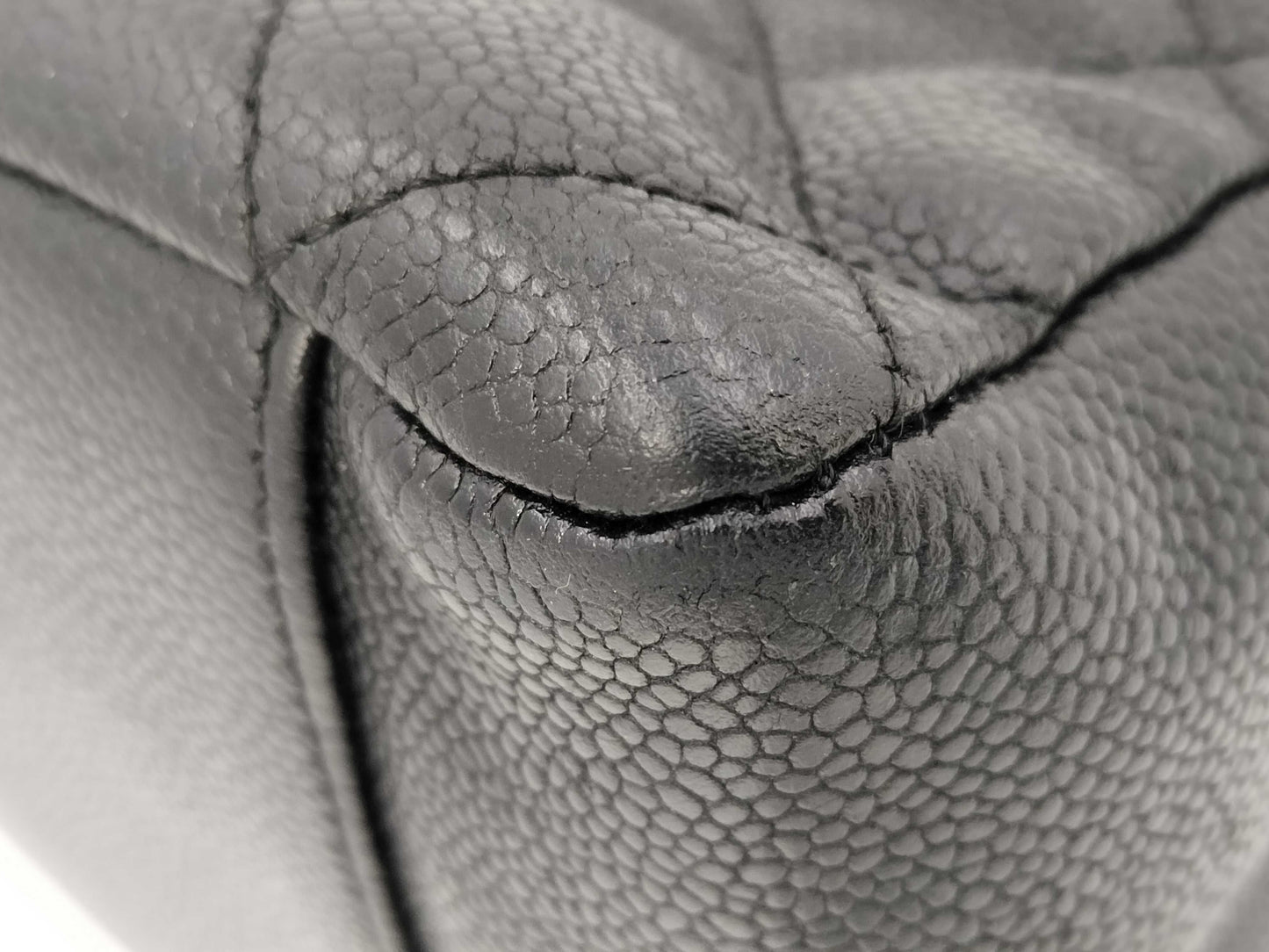 CHANEL Caviar Skin Coco Mark GST Shoulder Tote Bag