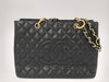 CHANEL Caviar Skin Coco Mark GST Shoulder Tote Bag