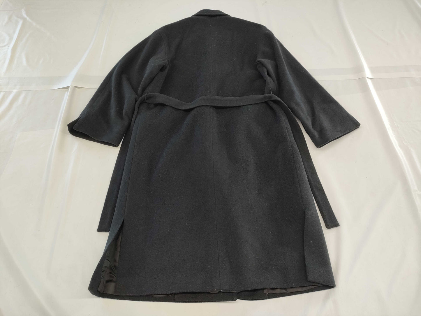 VALENTINO Double Belted Long Coat, Size 42