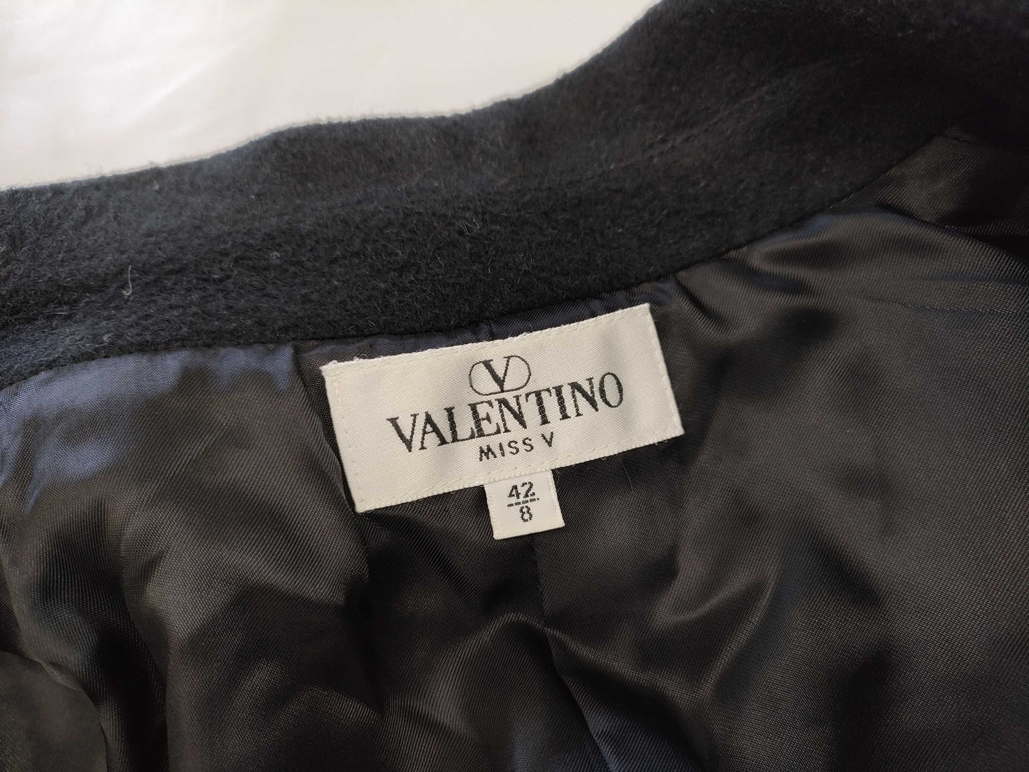VALENTINO Double Belted Long Coat, Size 42