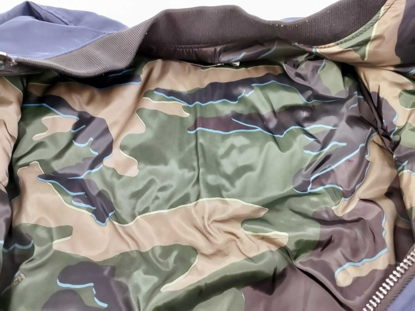 COACH COACH Camouflage MA-1 Blouson Navy Jacket