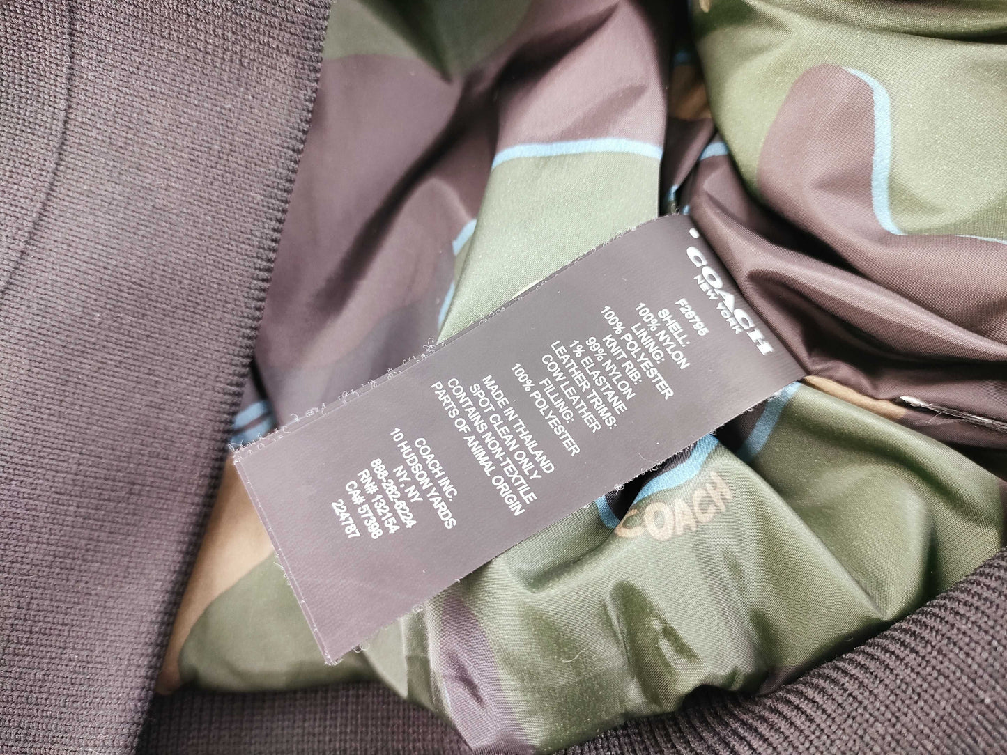 COACH COACH Camouflage MA-1 Blouson Navy Jacket