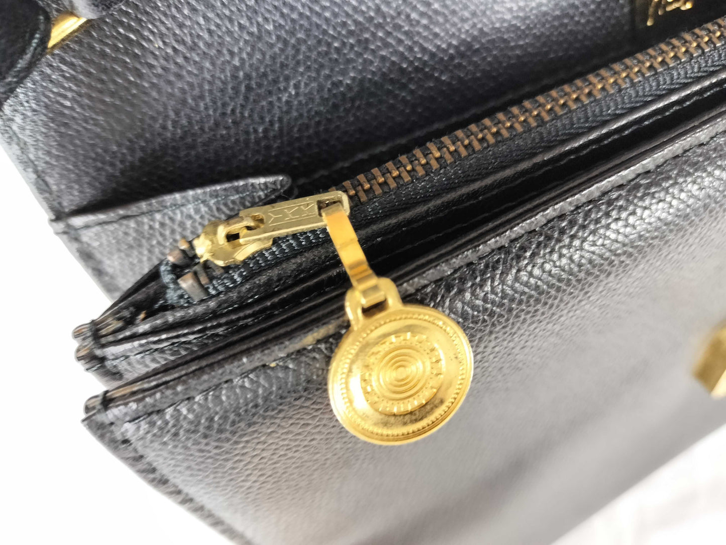 Yves Saint Laurent Leather Clutch Bag with YSL Logo