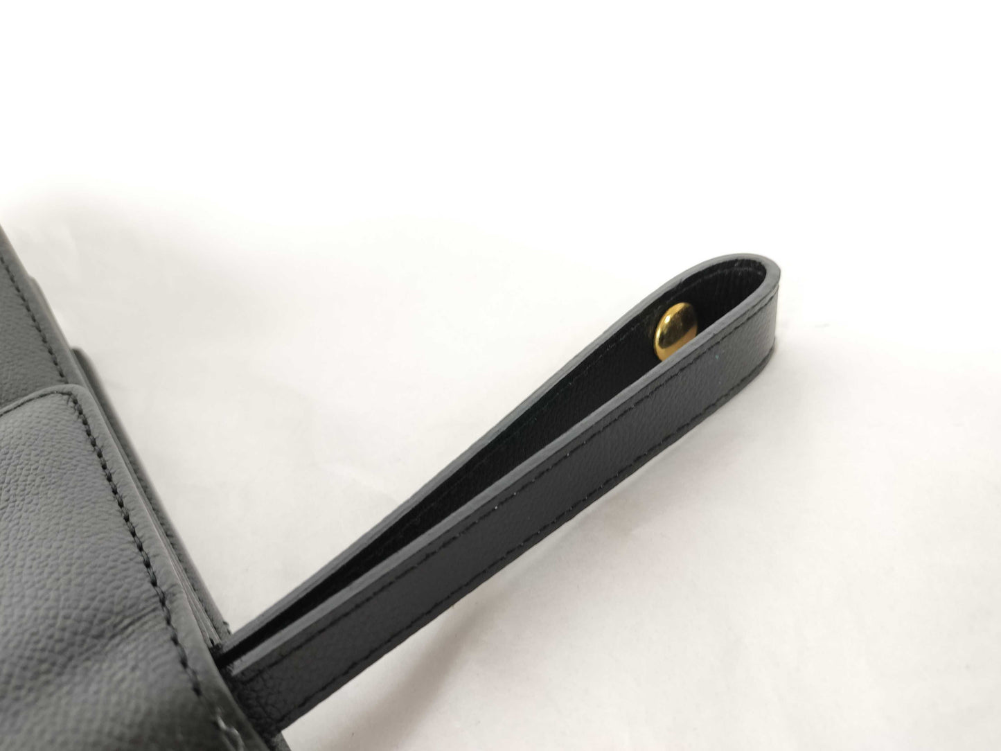 Yves Saint Laurent Leather Clutch Bag with YSL Logo