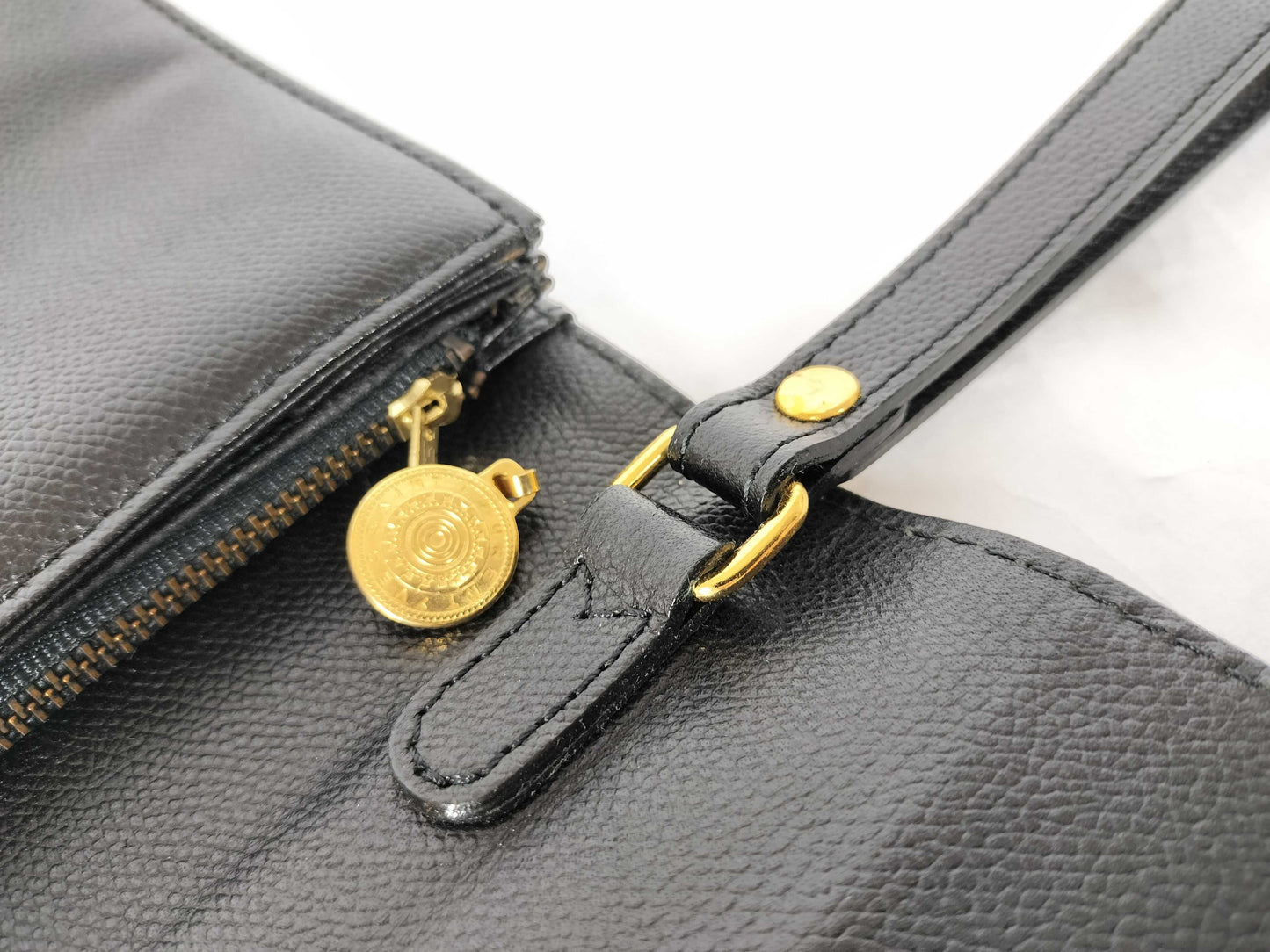 Yves Saint Laurent Leather Clutch Bag with YSL Logo