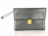 Yves Saint Laurent Leather Clutch Bag with YSL Logo