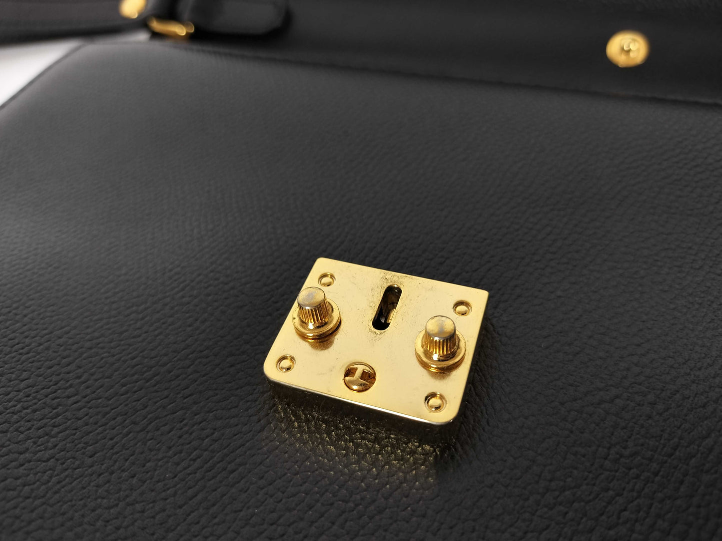 Yves Saint Laurent Leather Clutch Bag with YSL Logo