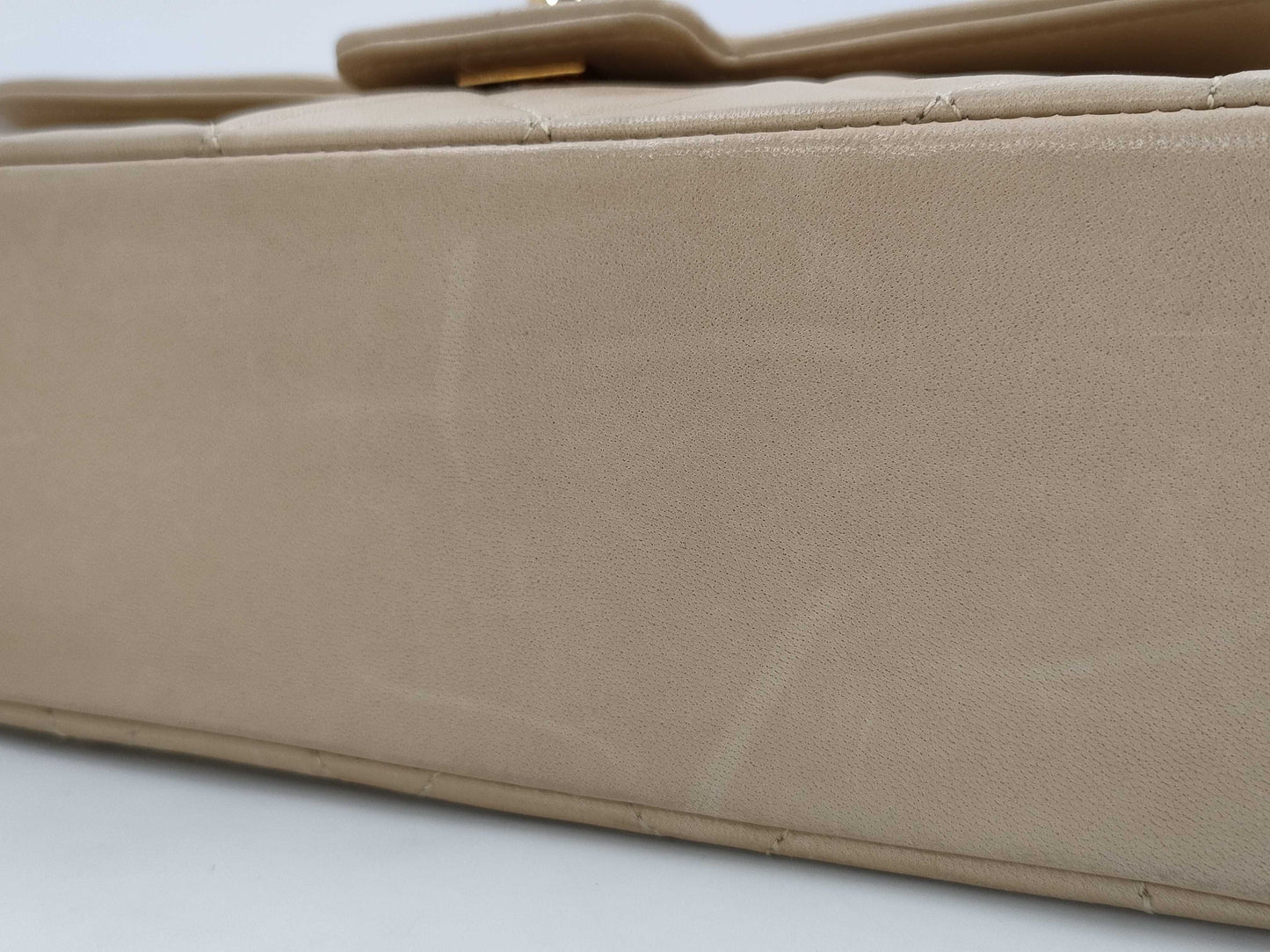 CHANEL Diana Flap Chain Bag, Beige, 23cm, Lambskin, Strap Thread, No Seal, Warranty Card Included, 2046331, Shoulder Bag