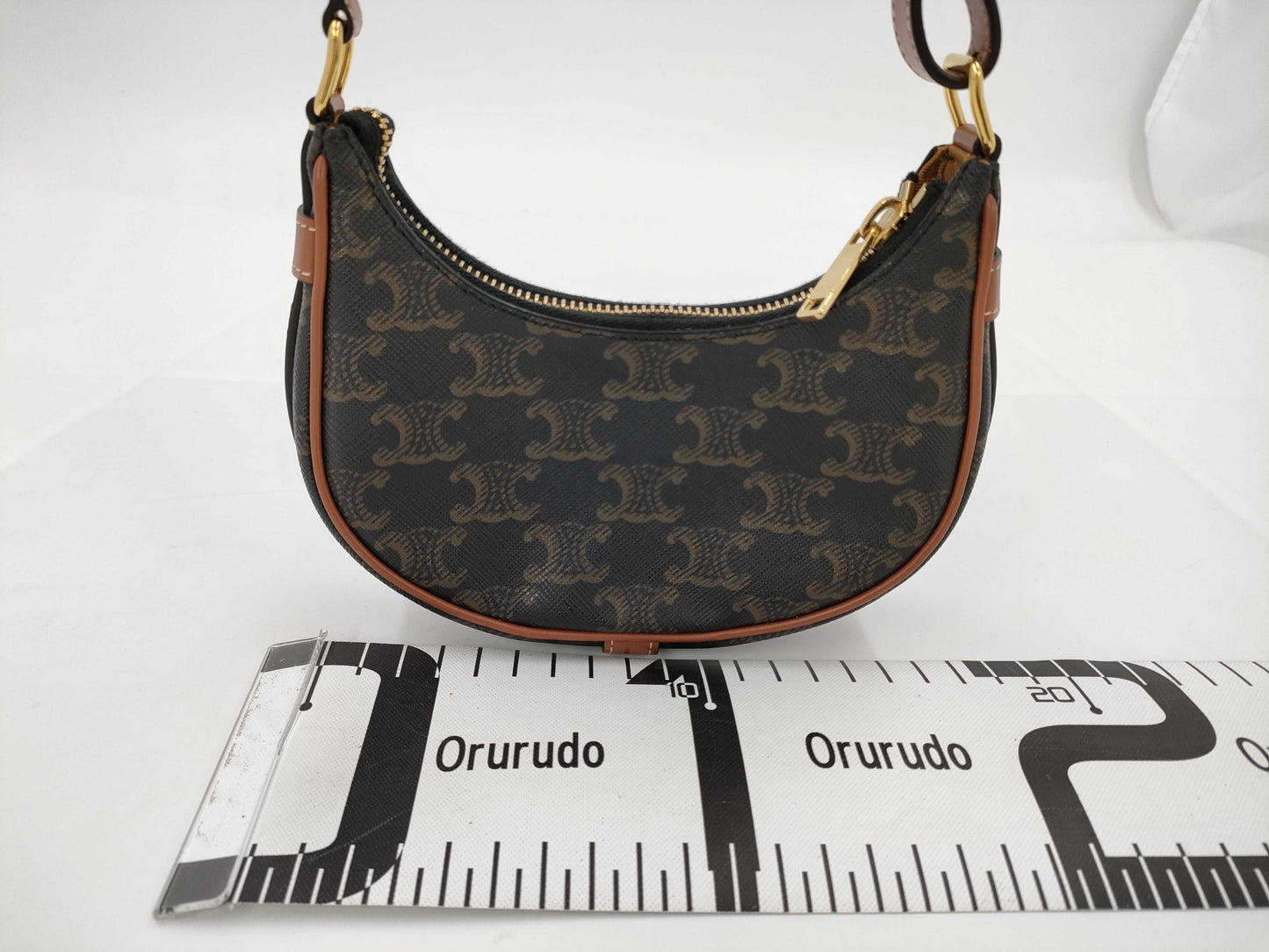 CELINE Ava Triomphe Macadam Brown Handbag