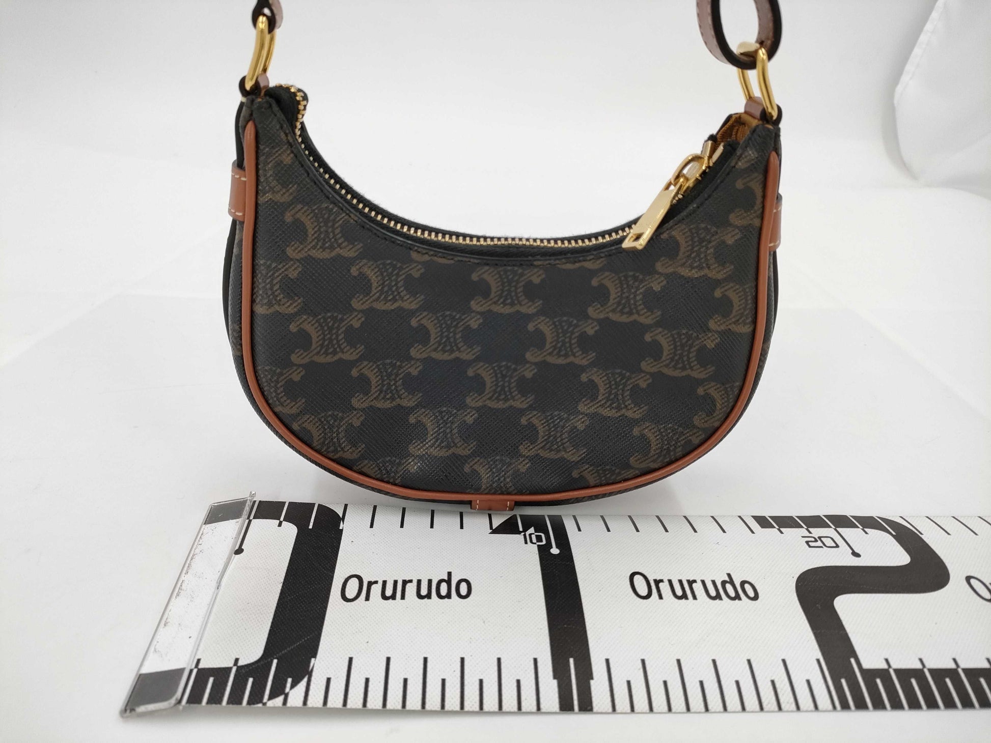 CELINE Ava Triomphe Macadam Brown Handbag