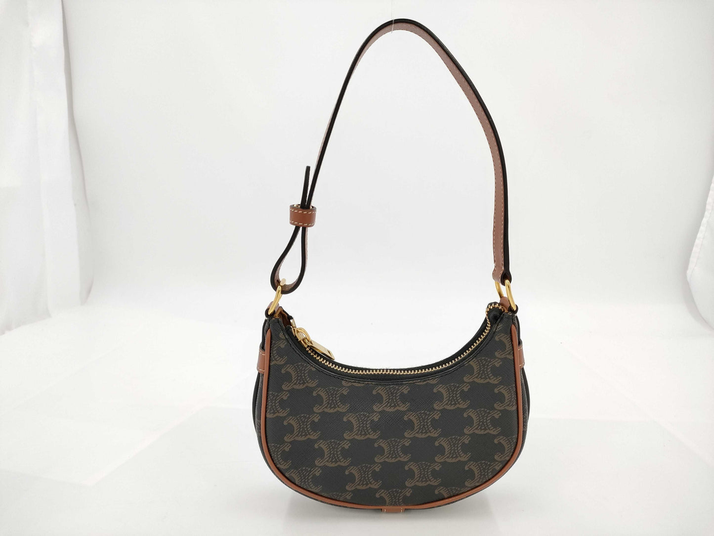 CELINE Ava Triomphe Macadam Brown Handbag