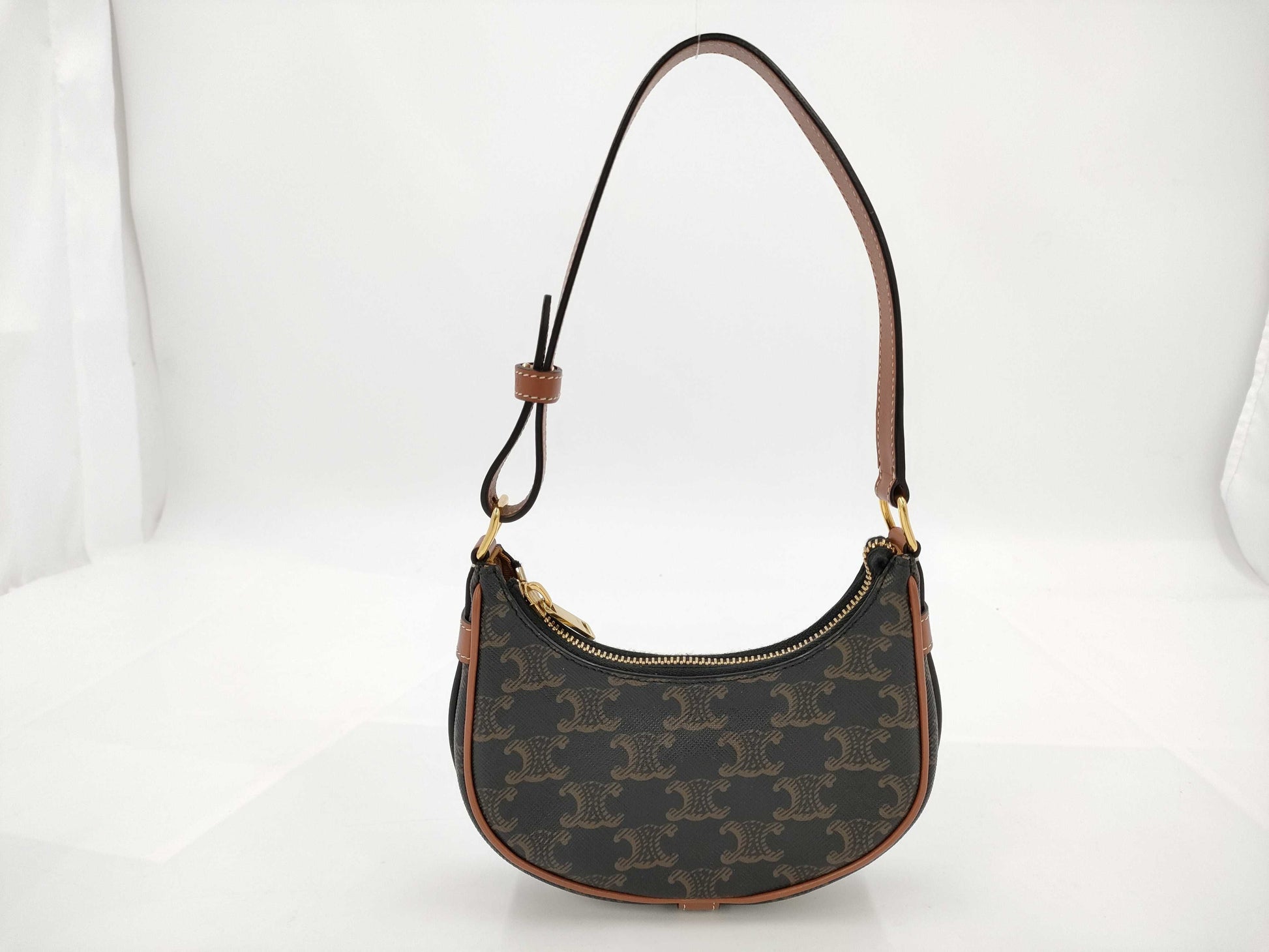 CELINE Ava Triomphe Macadam Brown Handbag