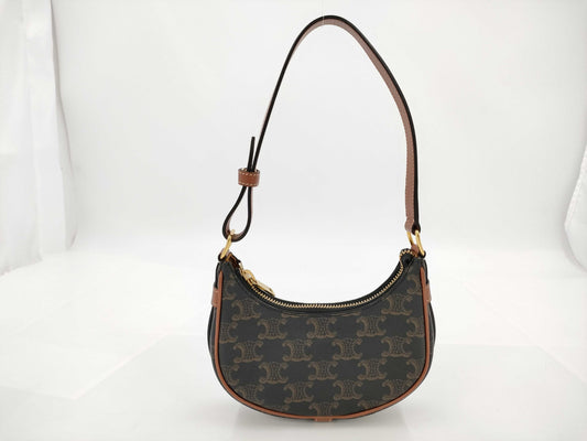 CELINE Ava Triomphe Macadam Brown Handbag