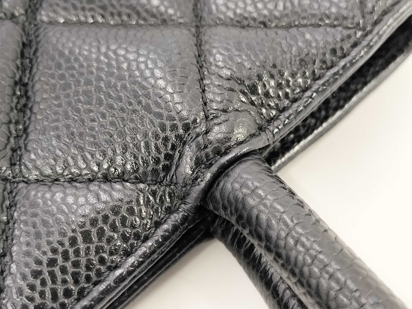 CHANEL Caviar Leather Reissue Tote Bag, Gold Hardware, Black, No. 6